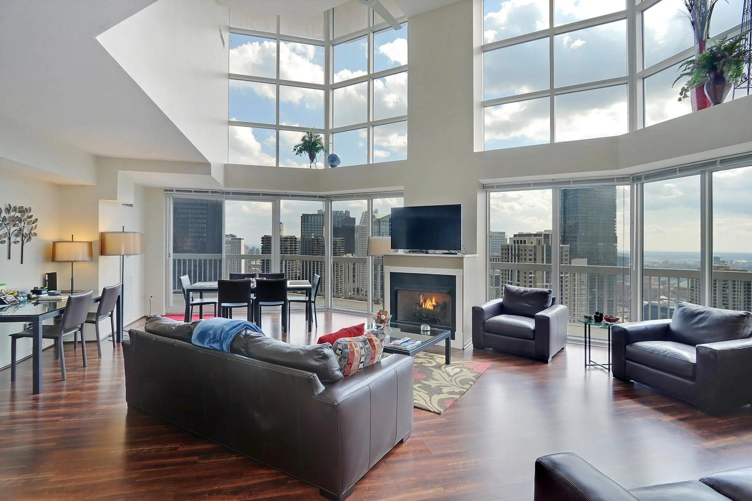 Living room in The Penthouse at Grand Plaza