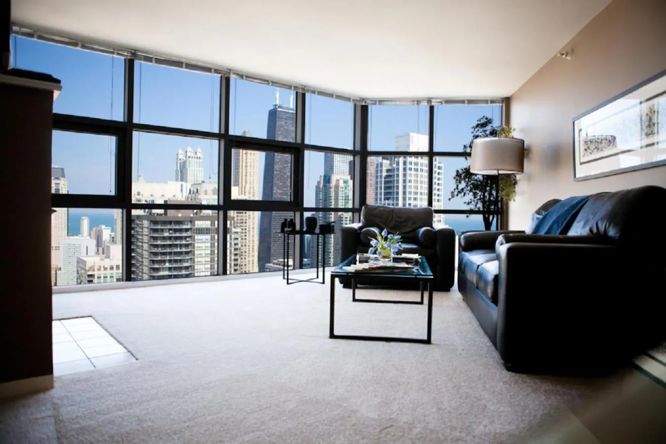 Living room in The Penthouse at Grand Plaza