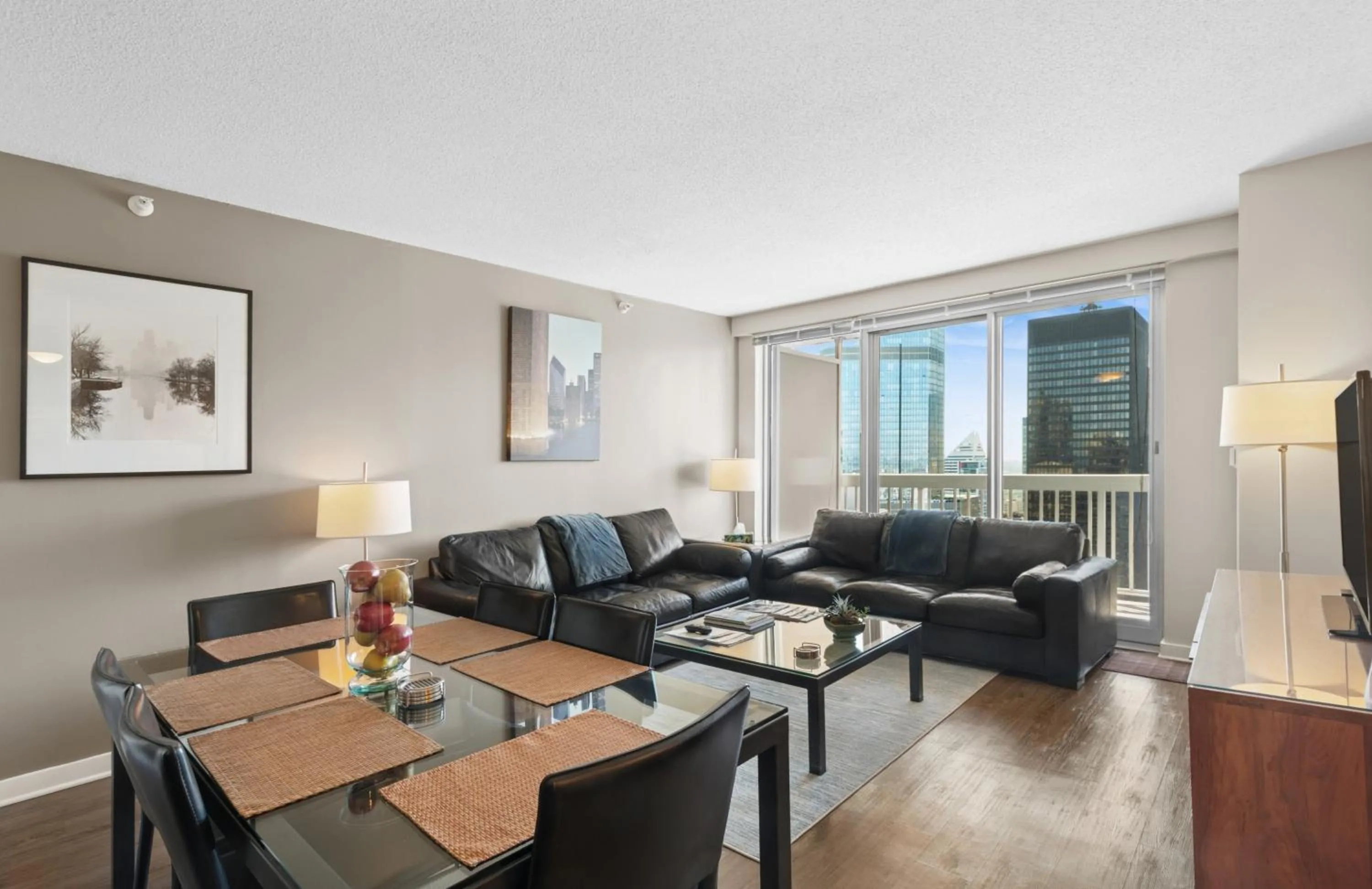 Living room in The Penthouse at Grand Plaza