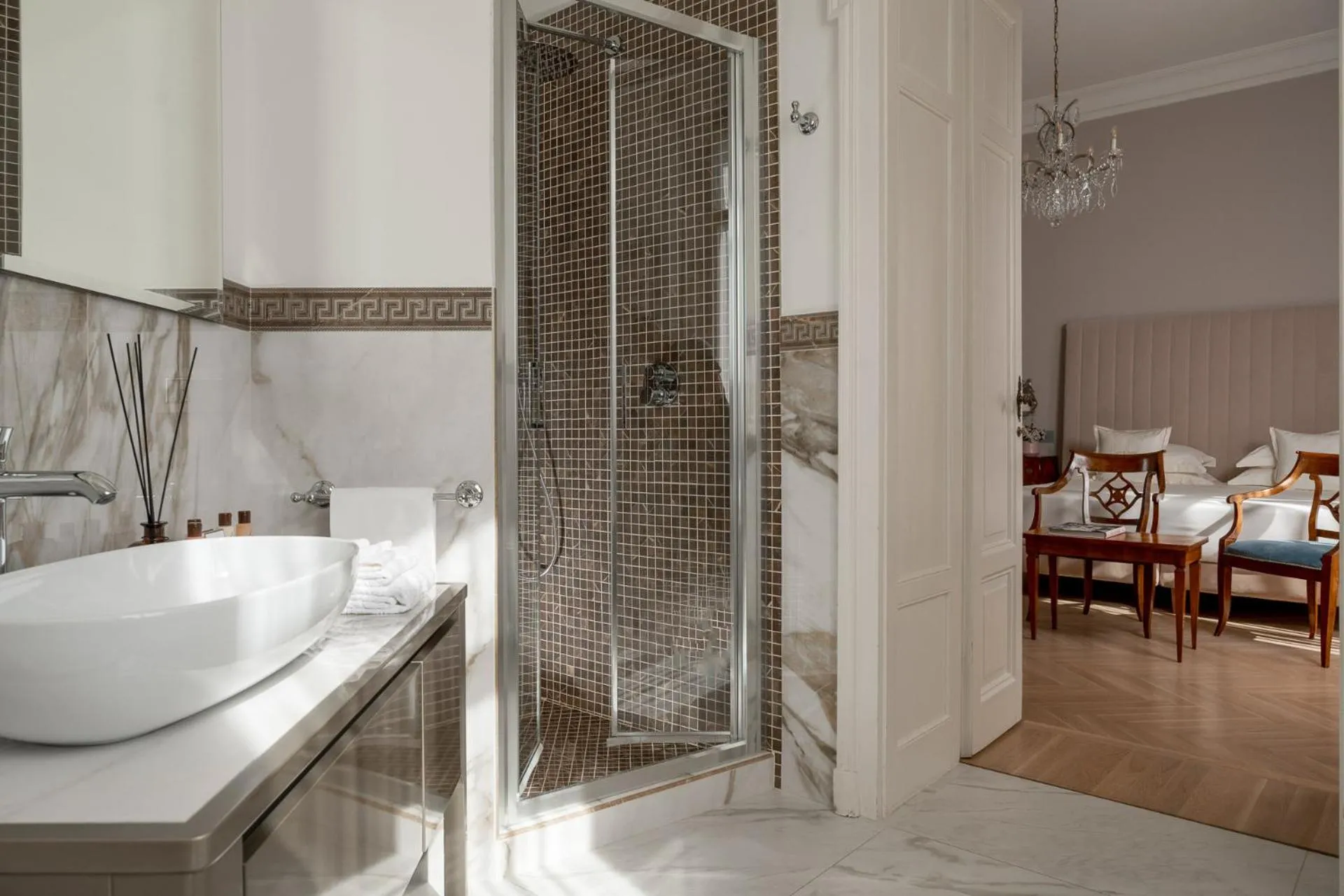 Bed in Grand Hotel Rimini