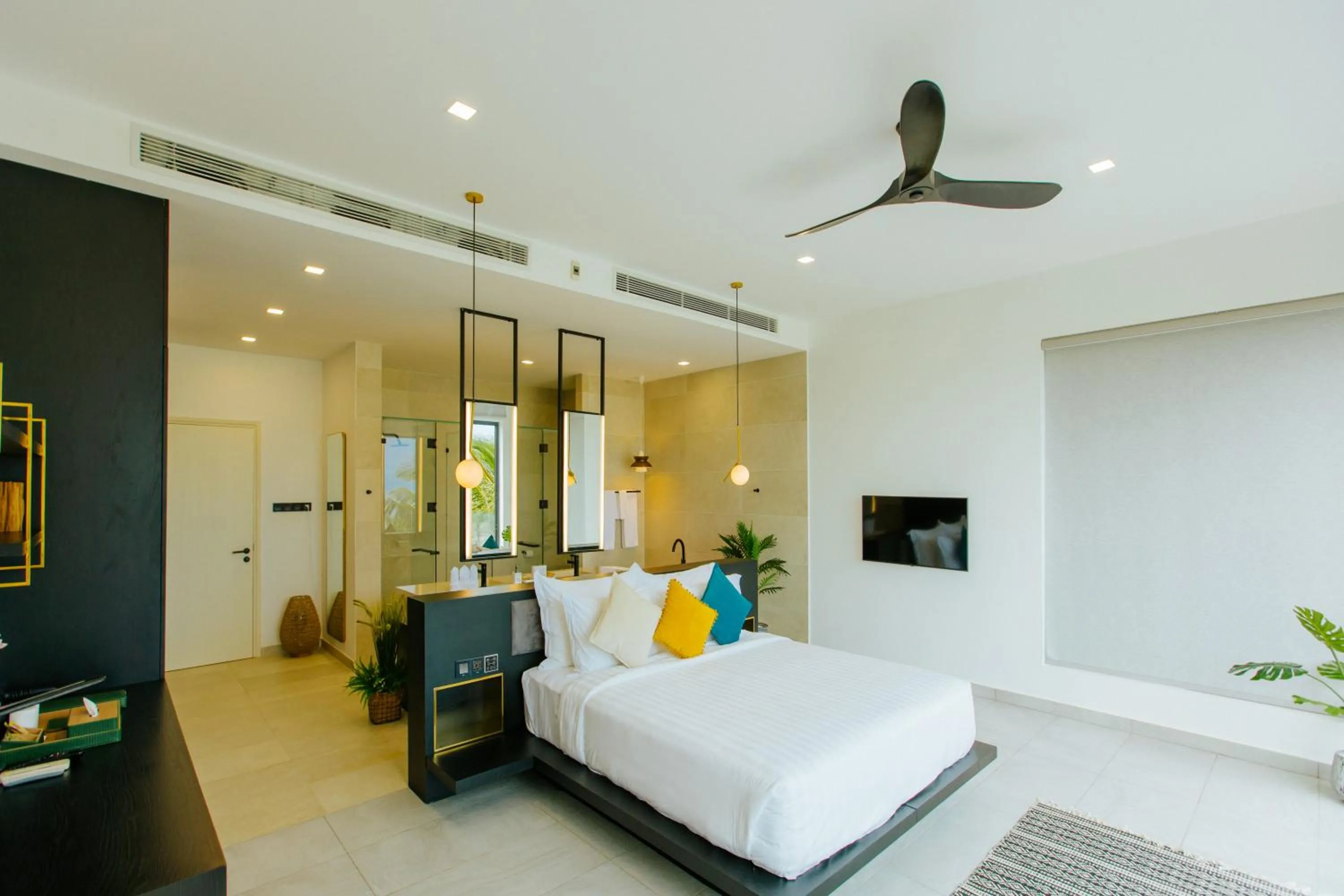 Communal lounge/ TV room, Bed in Perolas Villas Resort - Ke Ga Bay