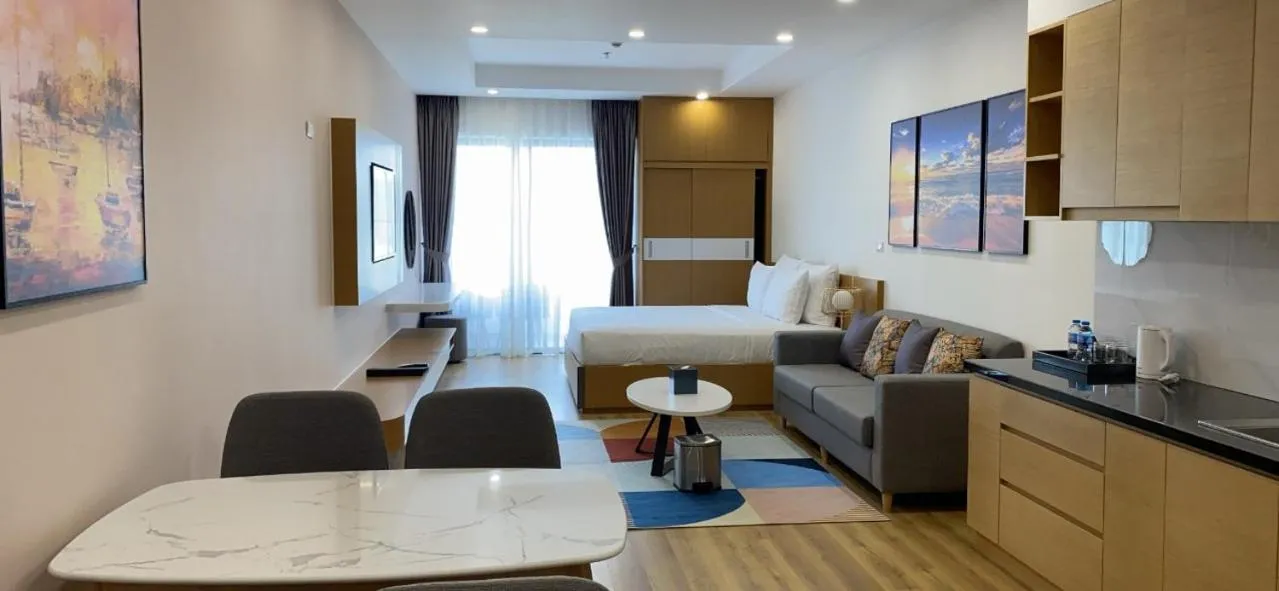 Bed in TMS Apartment View Biển Luxury Quy Nhơn