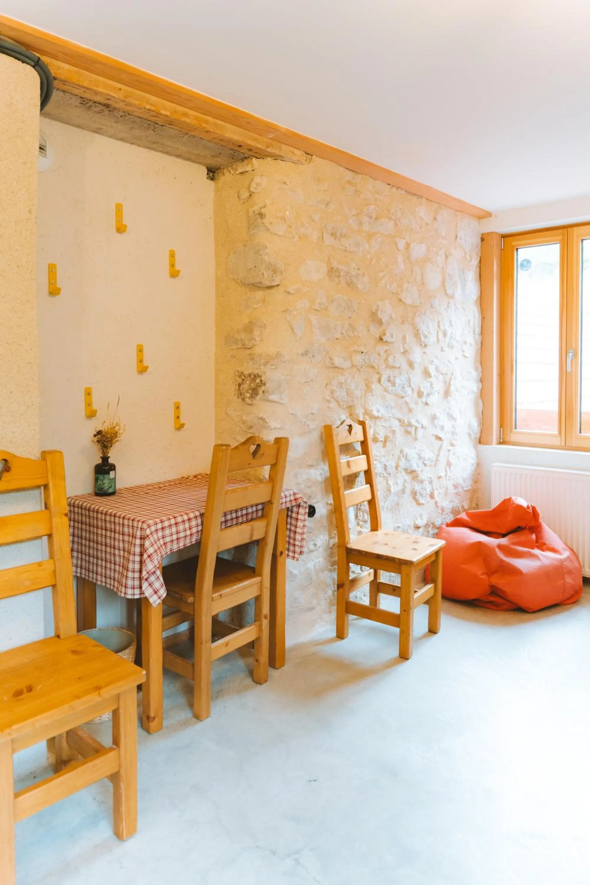 Seating area in Hostel Quartier Libre