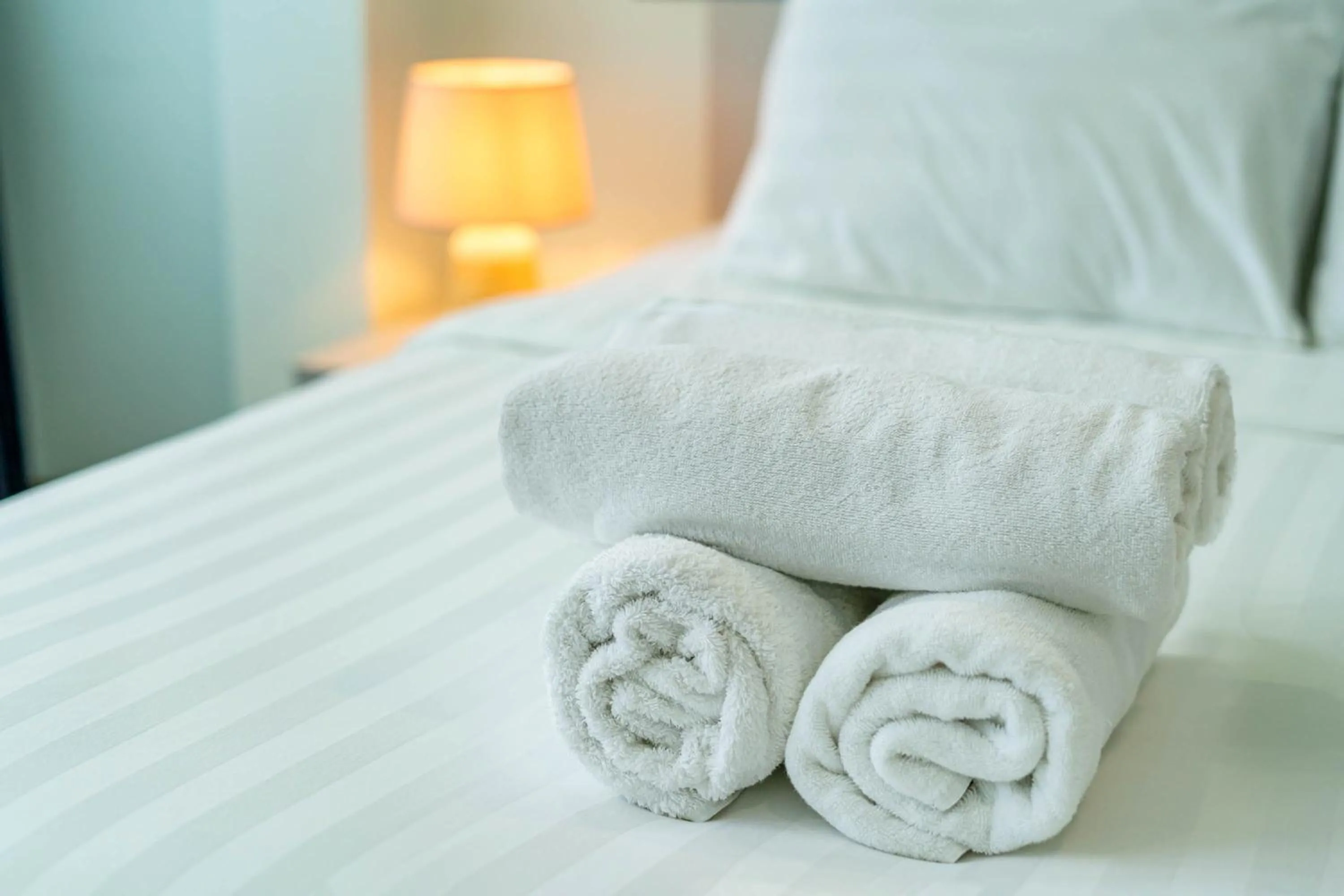 towels, Bed in We Home Nguyen Trai