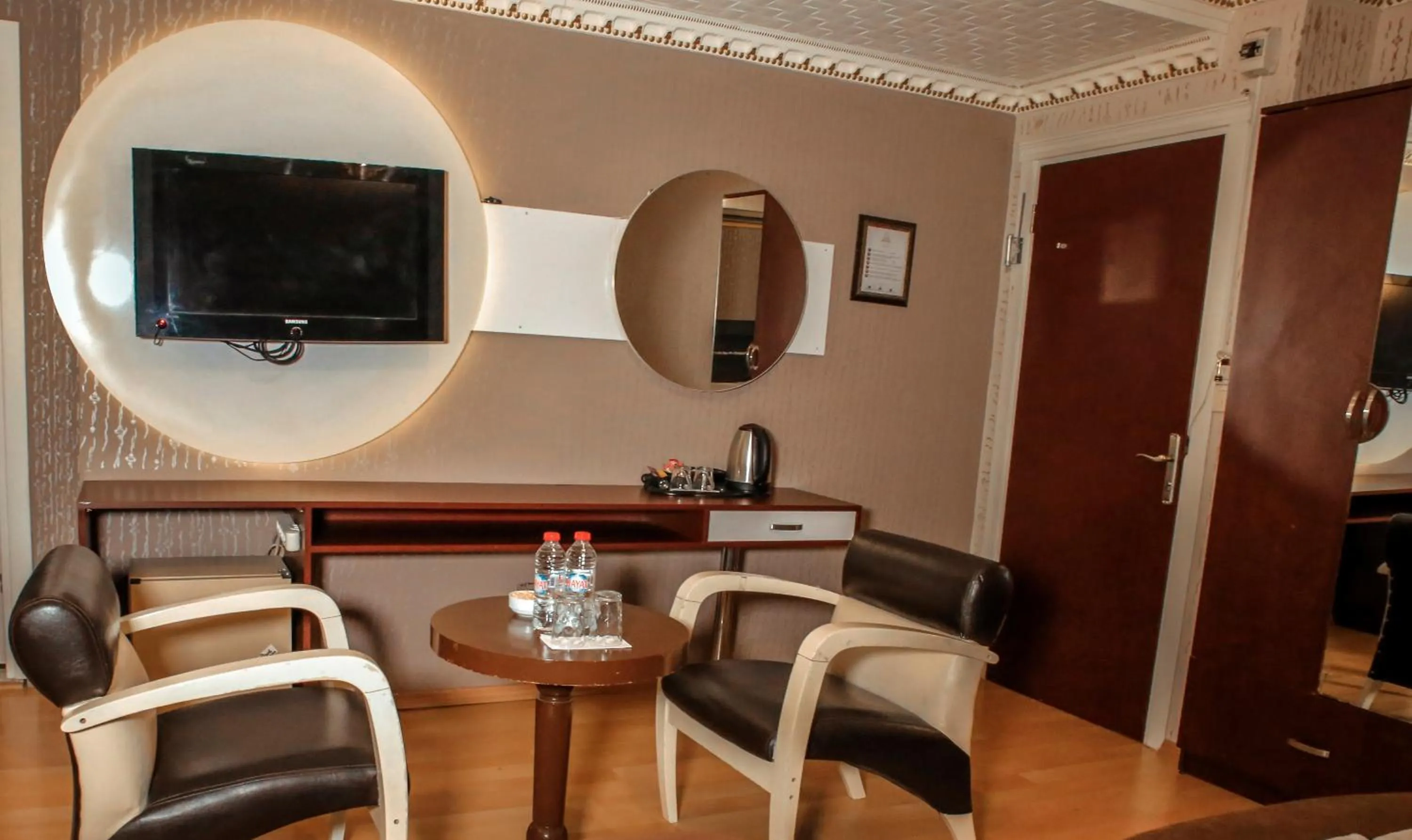 Seating area in Letter Hotel