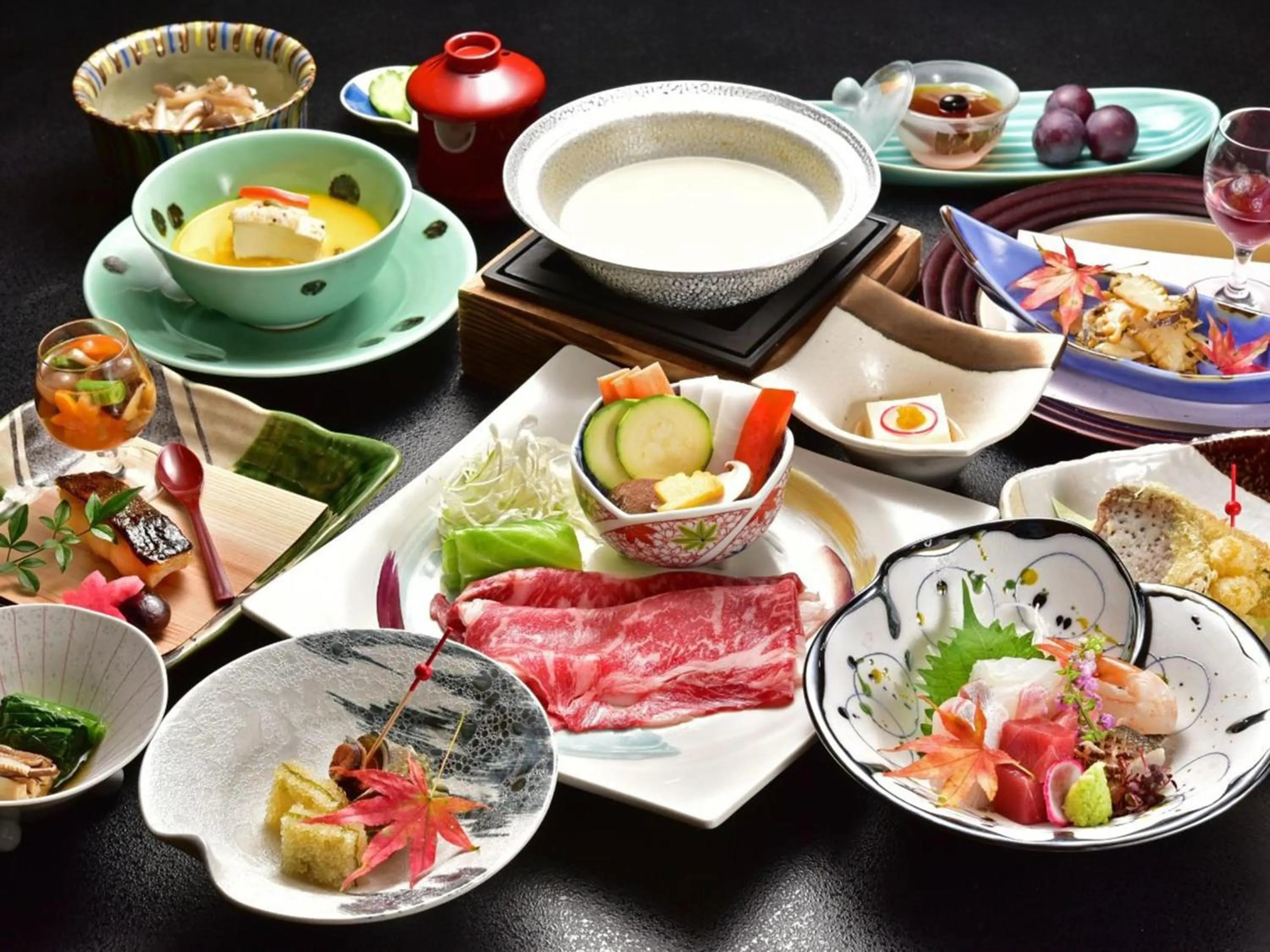 Dinner in Hakone Yunohana Prince Hotel