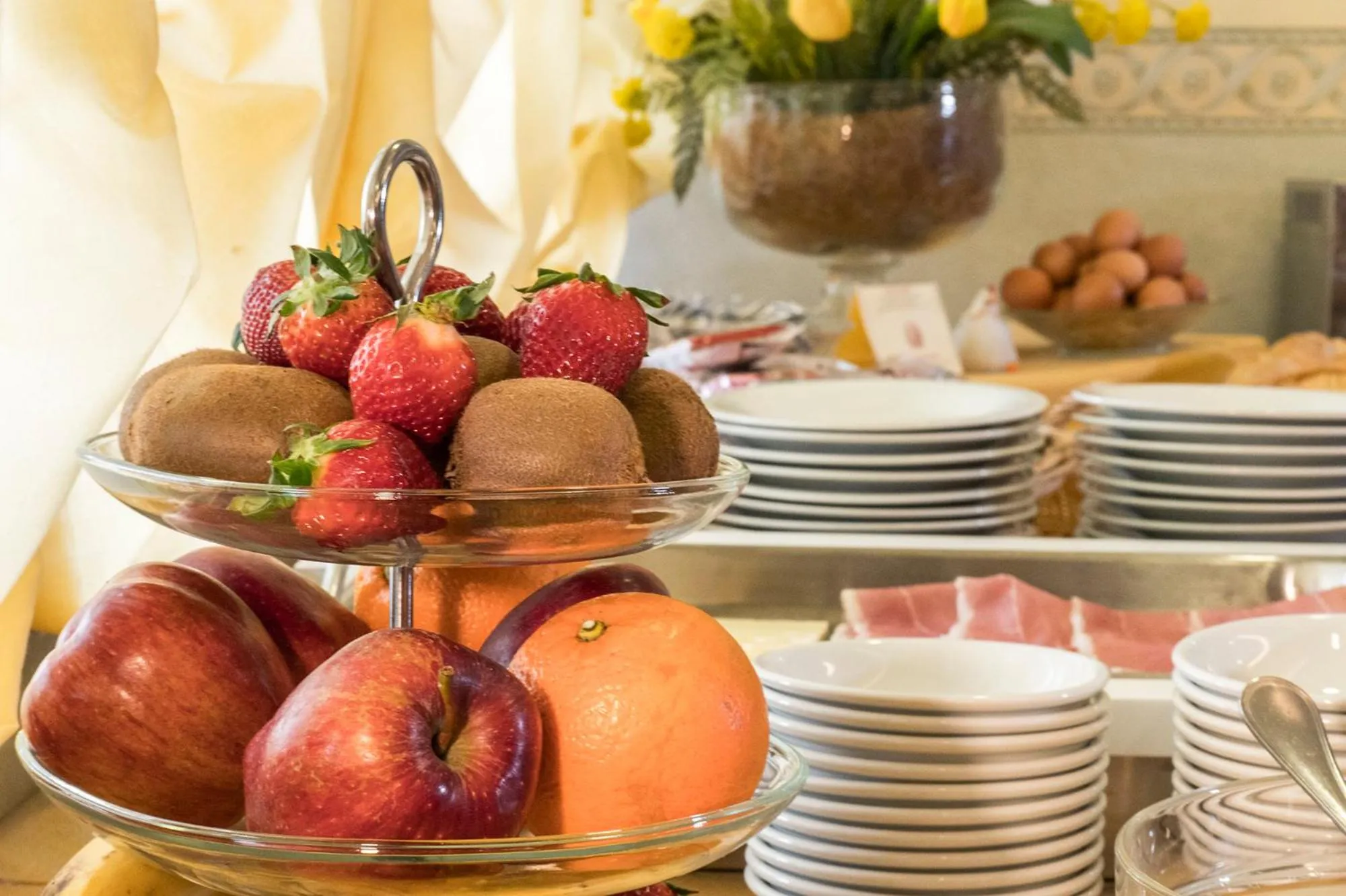 Continental breakfast in Hotel Vega Perugia