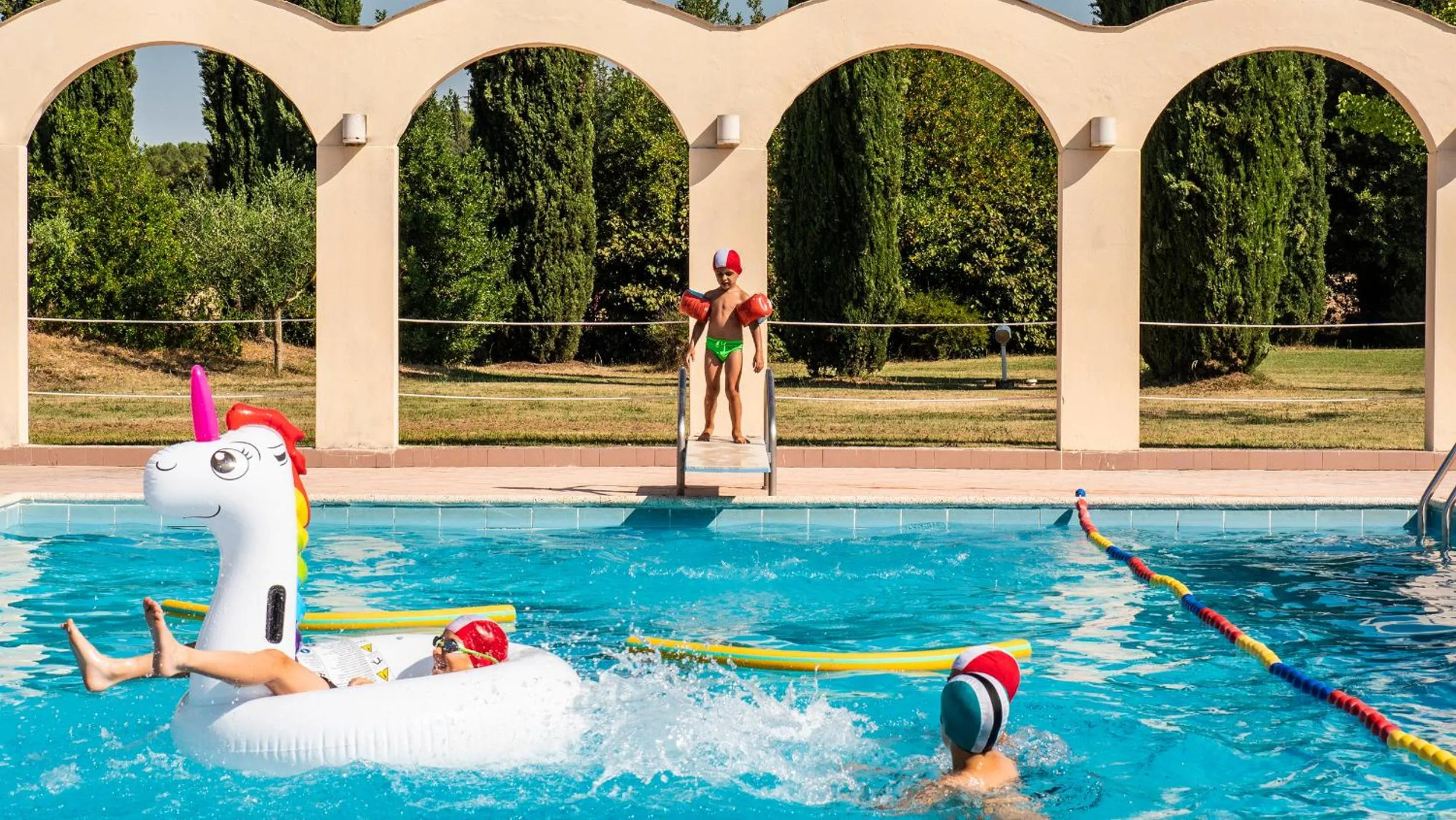 Pool view in Hotel Vega Perugia