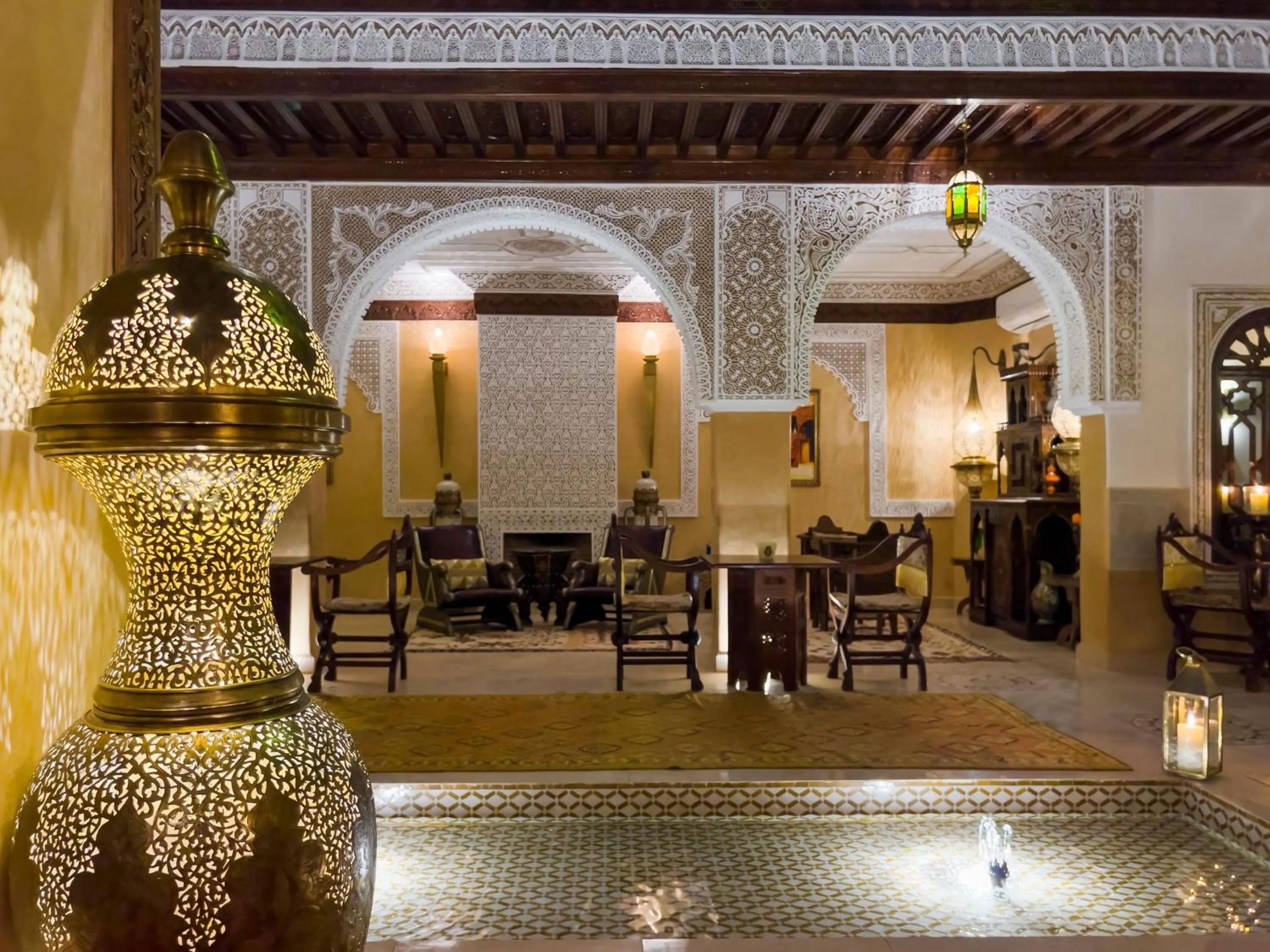 Inner courtyard view in Perlekech Riad & Spa