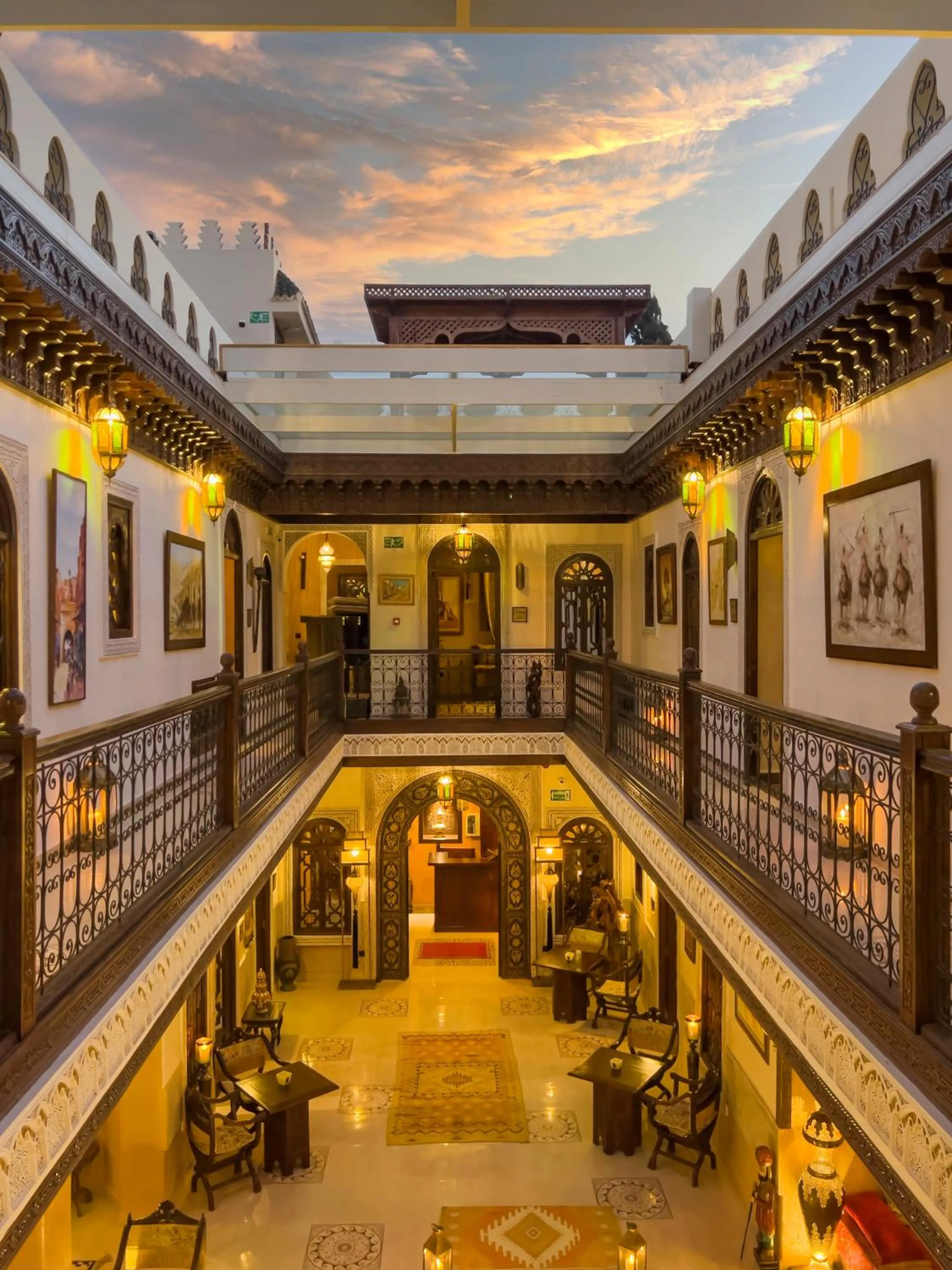 Inner courtyard view in Perlekech Riad & Spa