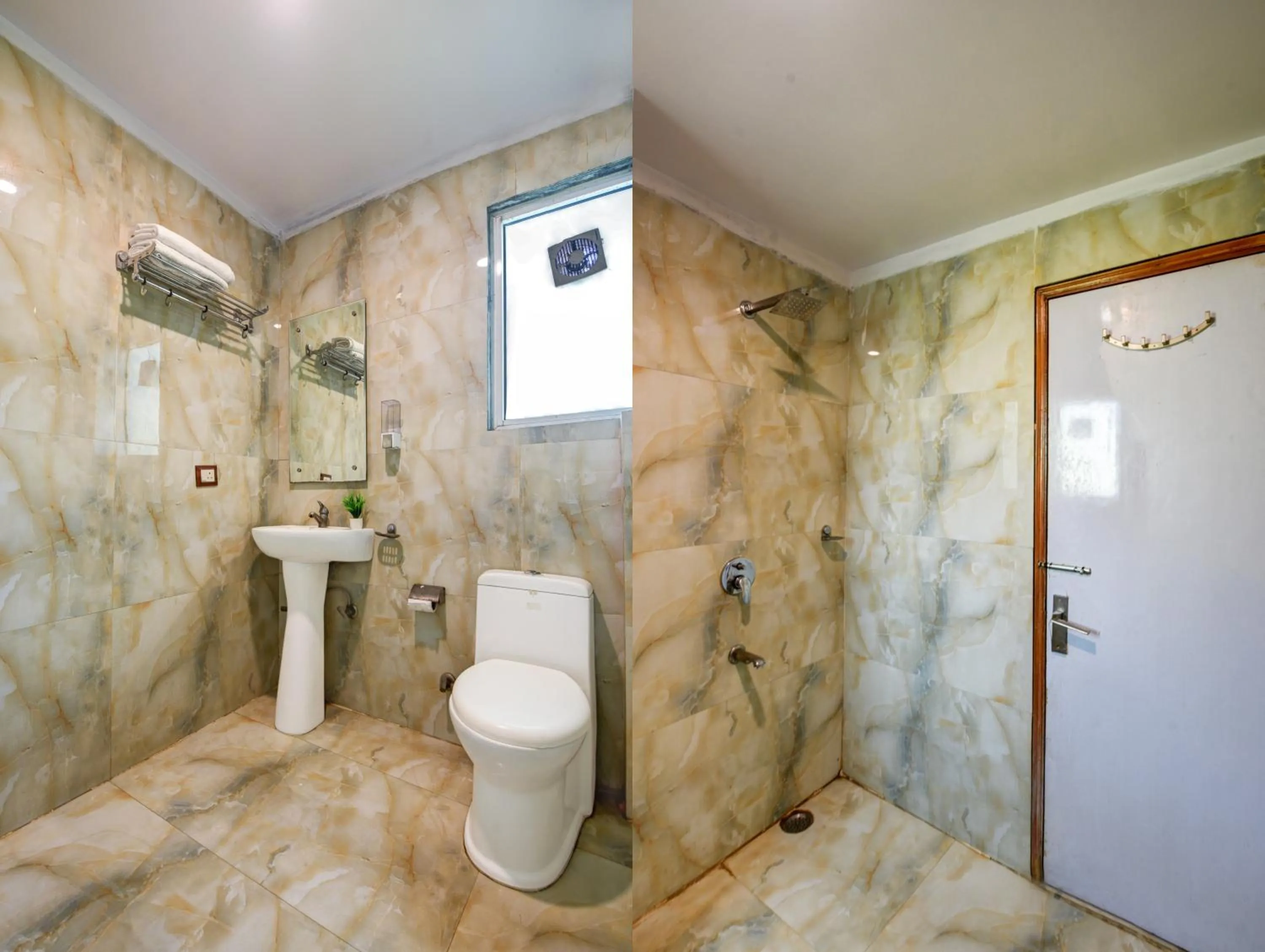 Bathroom in The Hotel Mohit -5 Minutes Walk From New Delhi Railway Station - Paharganj