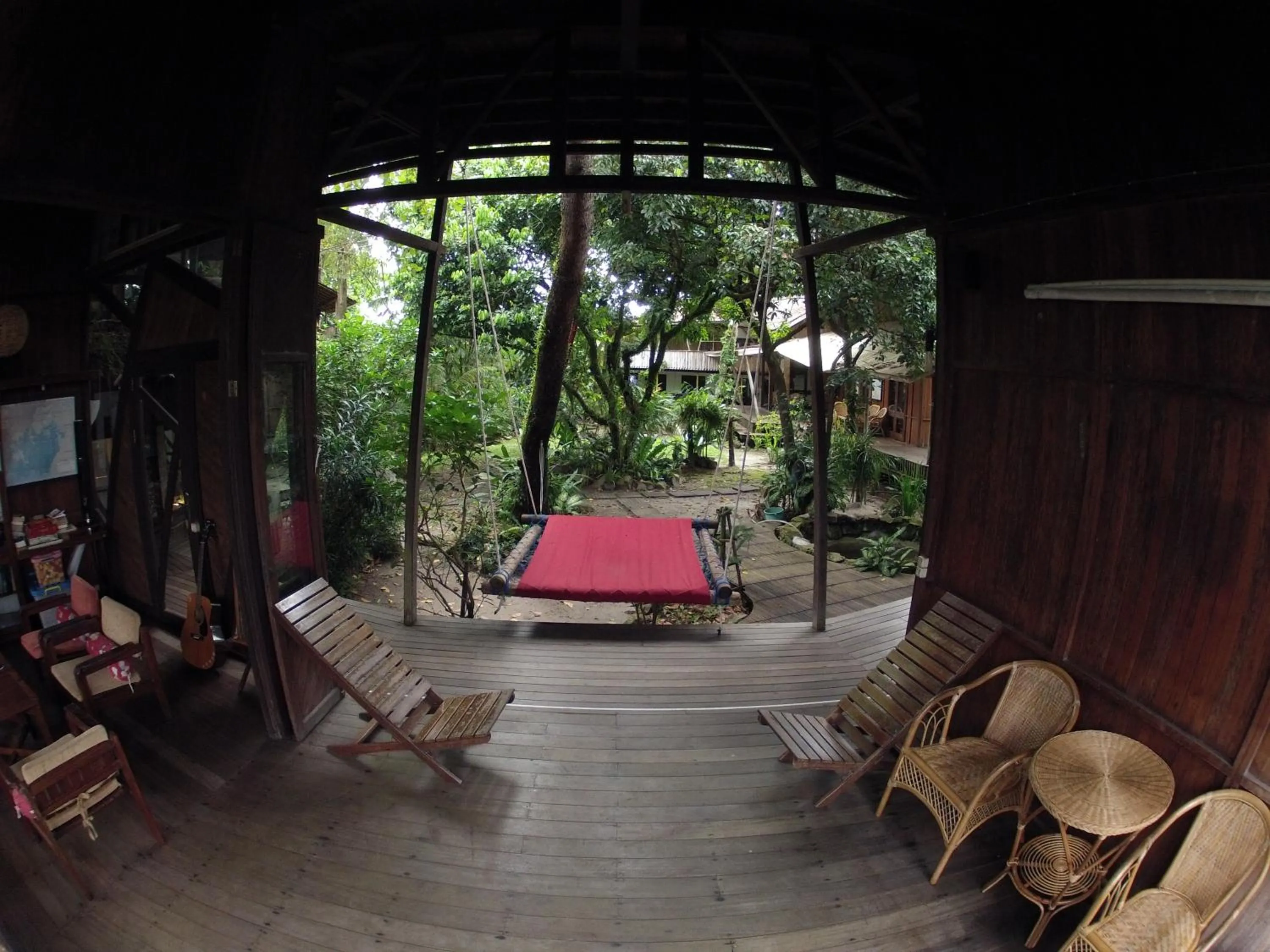 Garden view in Bukit Raya Guesthouse