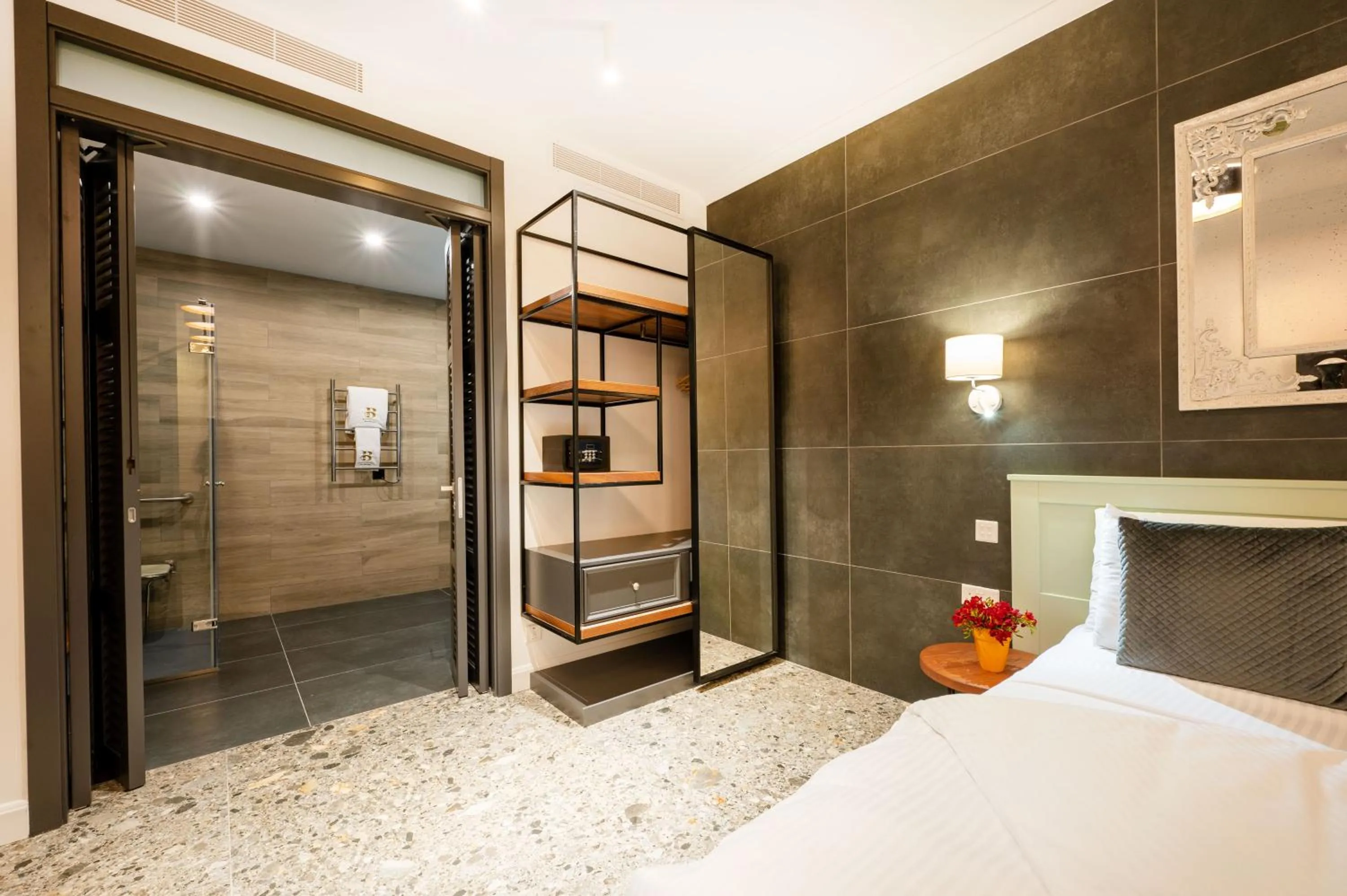 Shower, Bed in Battistini Boutique Living and Spa, Victoria, Gozo