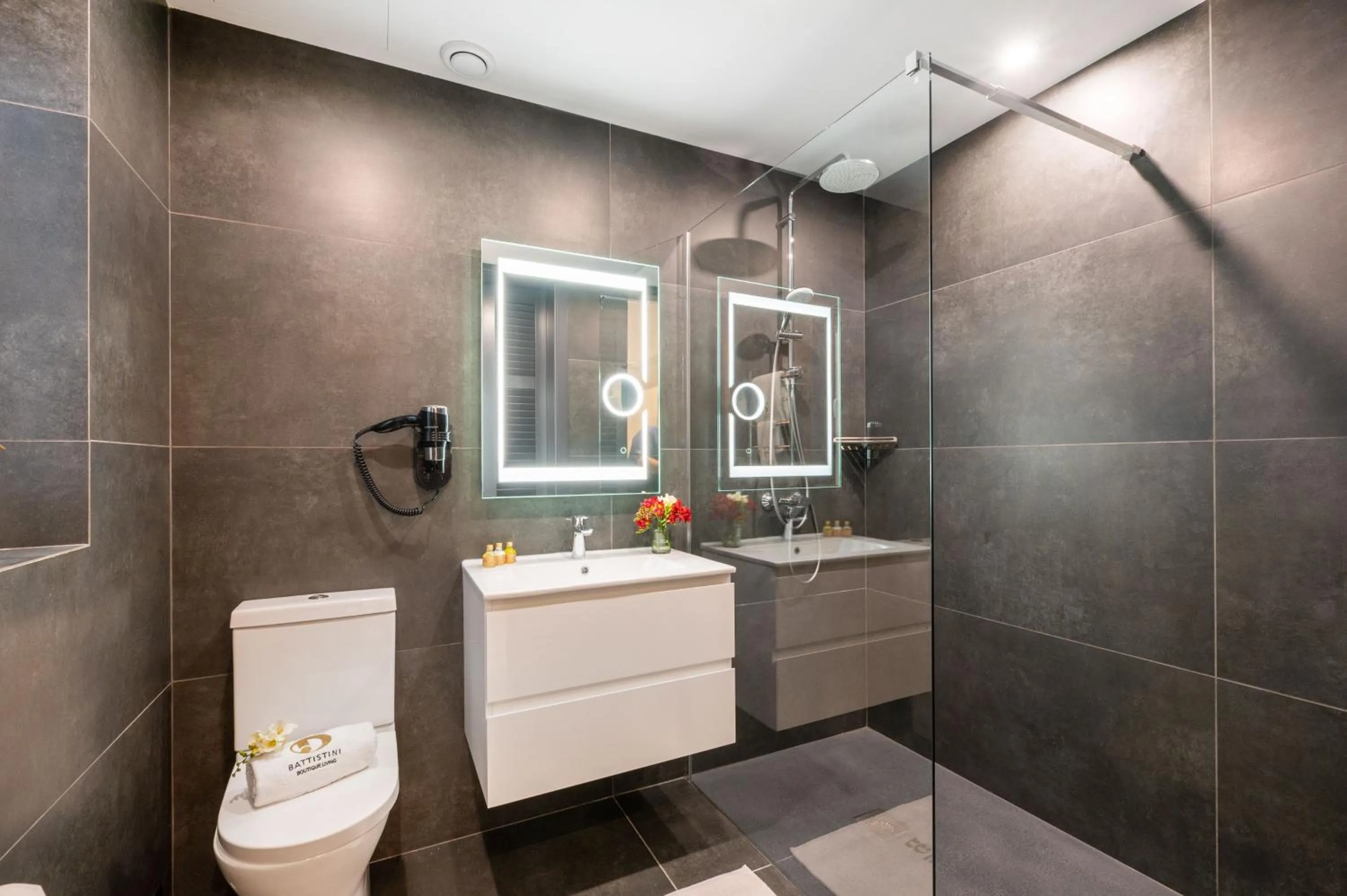 Shower in Battistini Boutique Living and Spa, Victoria, Gozo