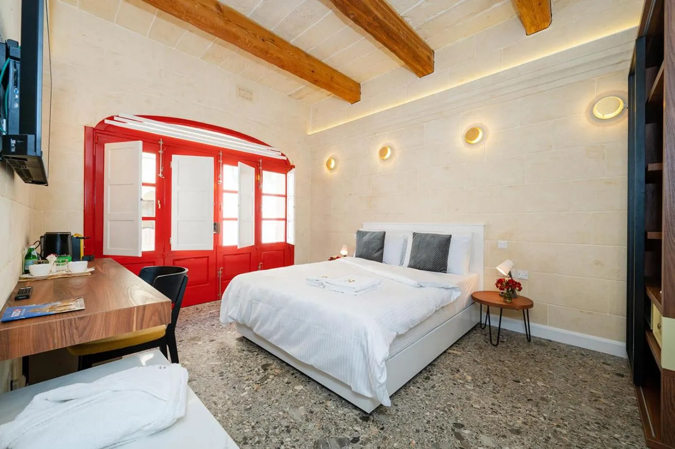 Bedroom, Bed in Battistini Boutique Living and Spa, Victoria, Gozo