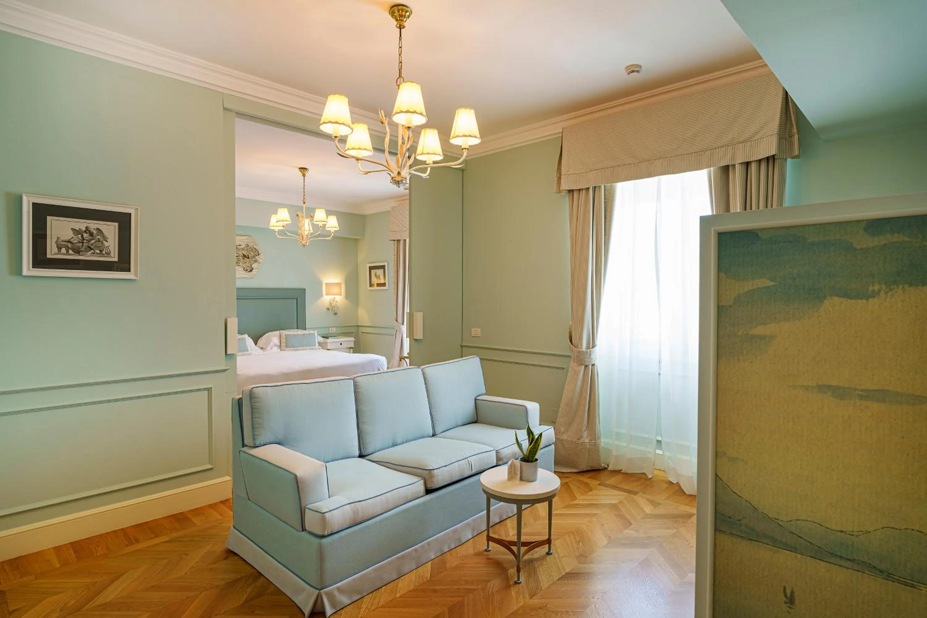 Living room, Bed in Palazzo Manzi Terme & Spa