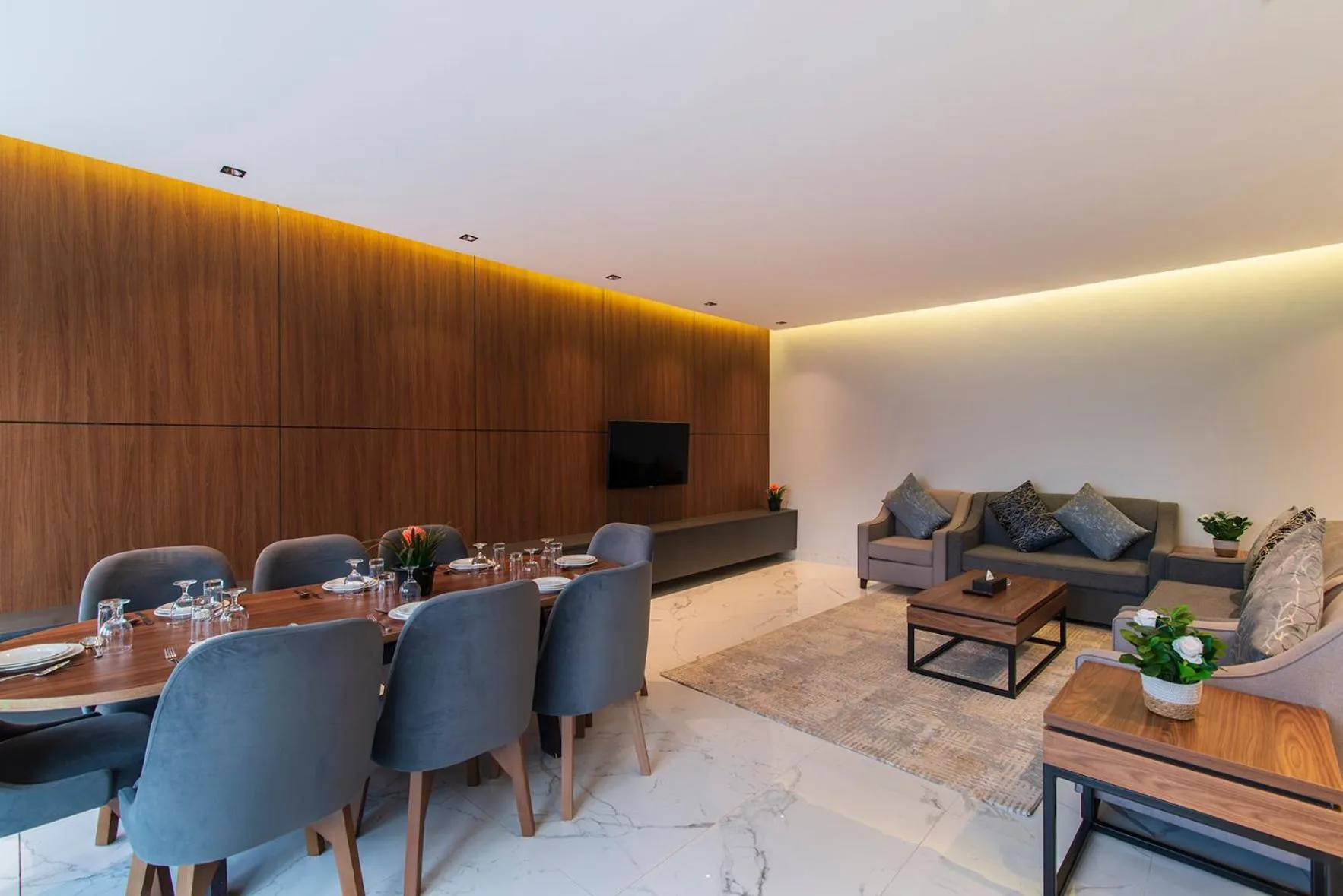 Seating area in Q Hotel Resorts -Riyadh