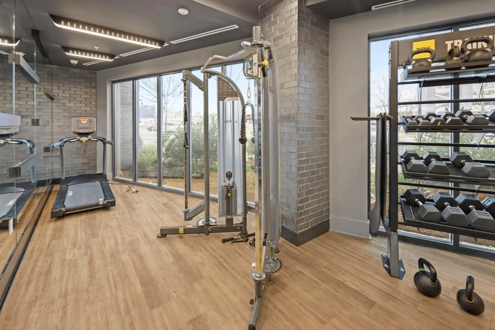 Fitness centre/facilities in Global Luxury Suites at Tribeca