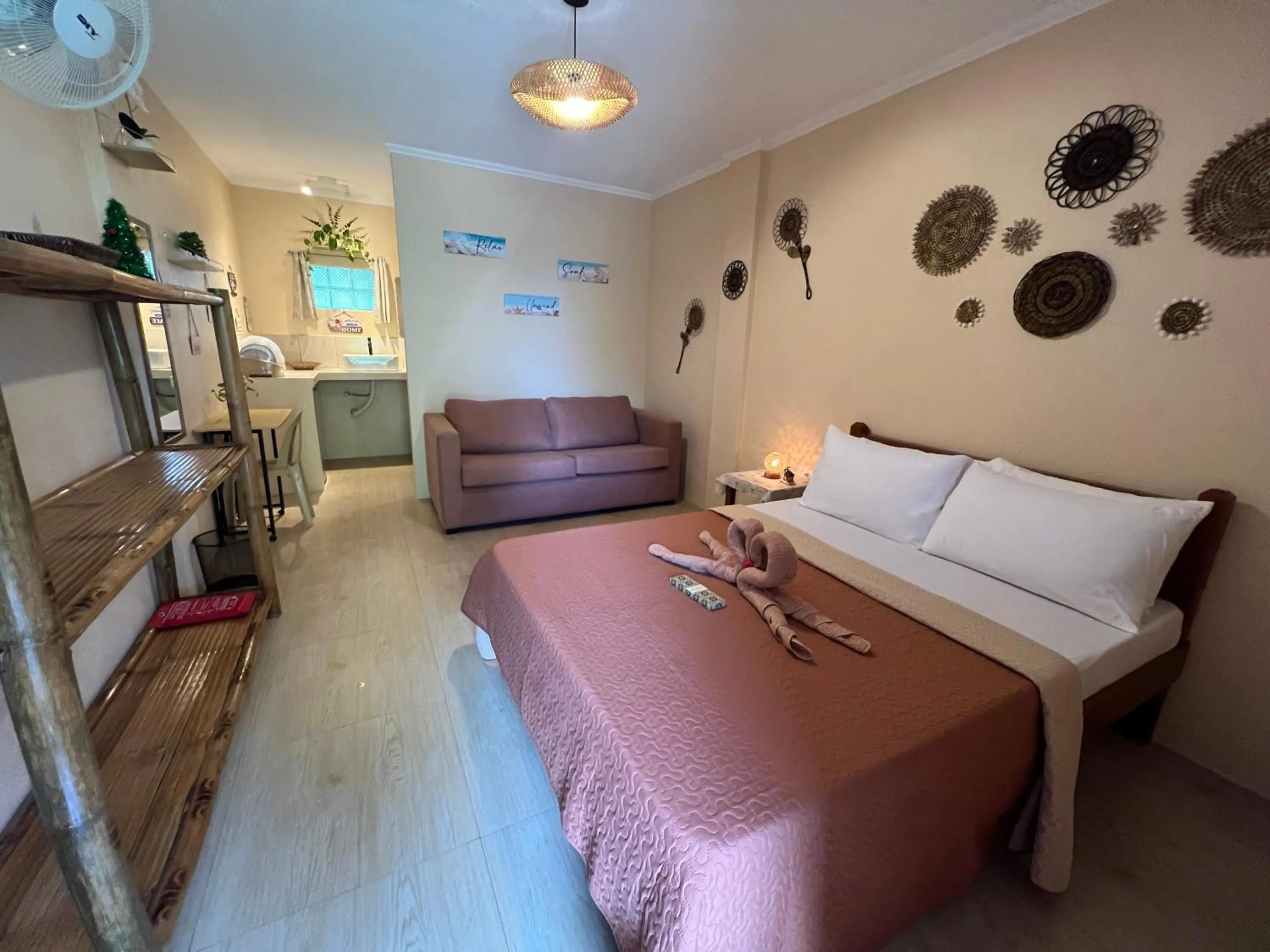 Bed in Casas de Ruumar Bed and Breakfast-Bar-Two rooms for family available