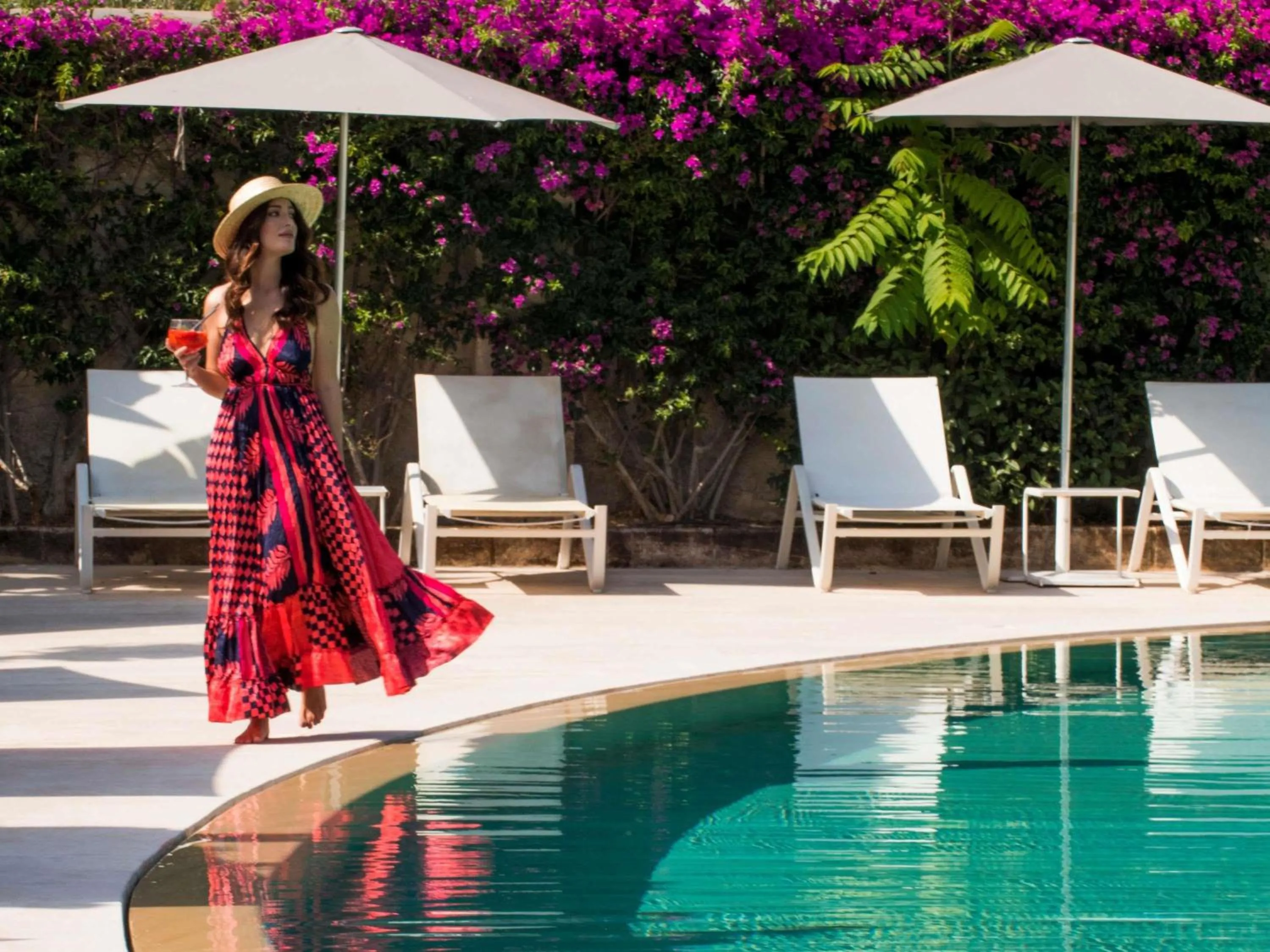 Pool view in Mercure Villa Romanazzi Carducci Bari