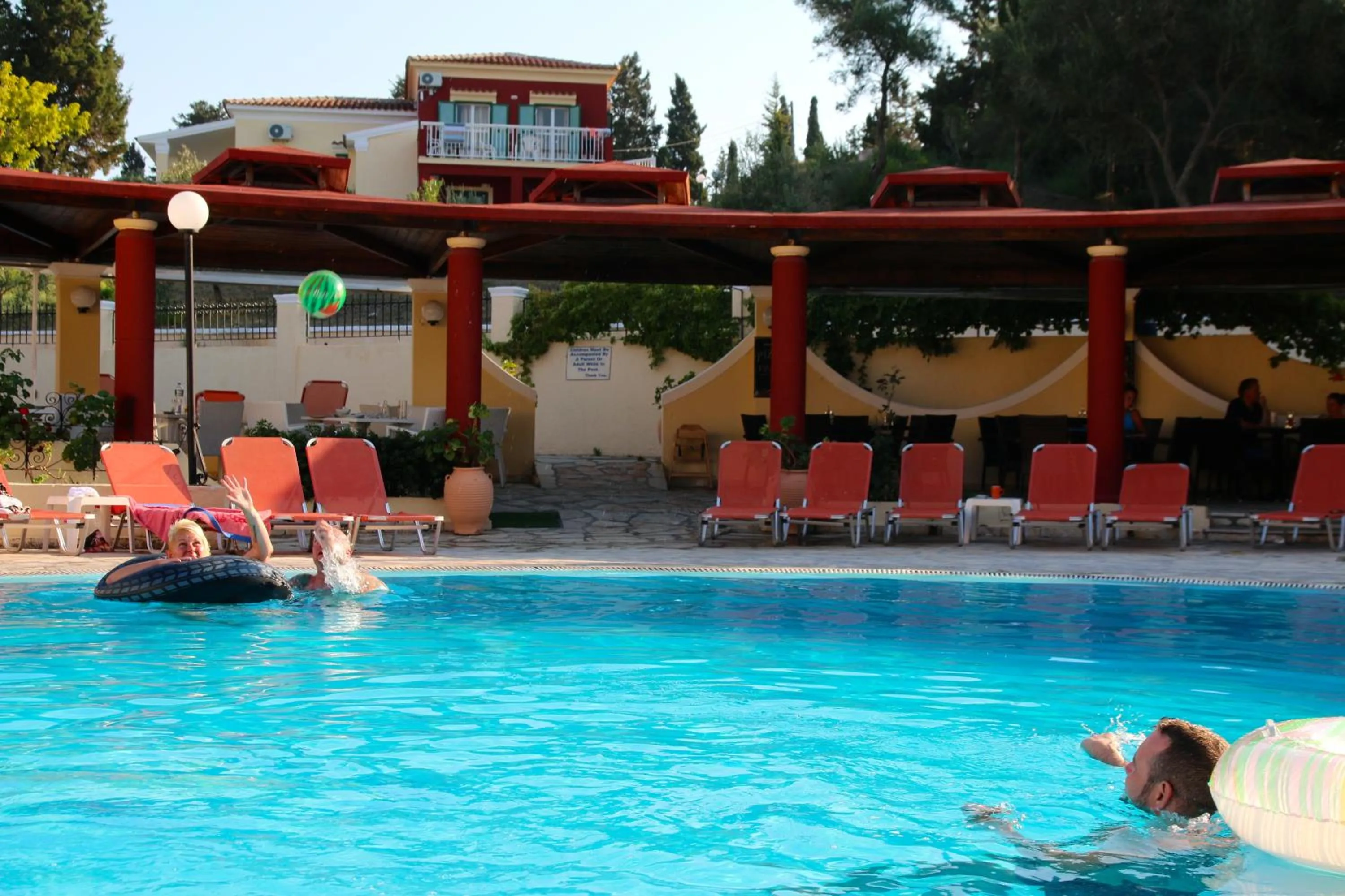 Swimming pool in Mediterranean Blue