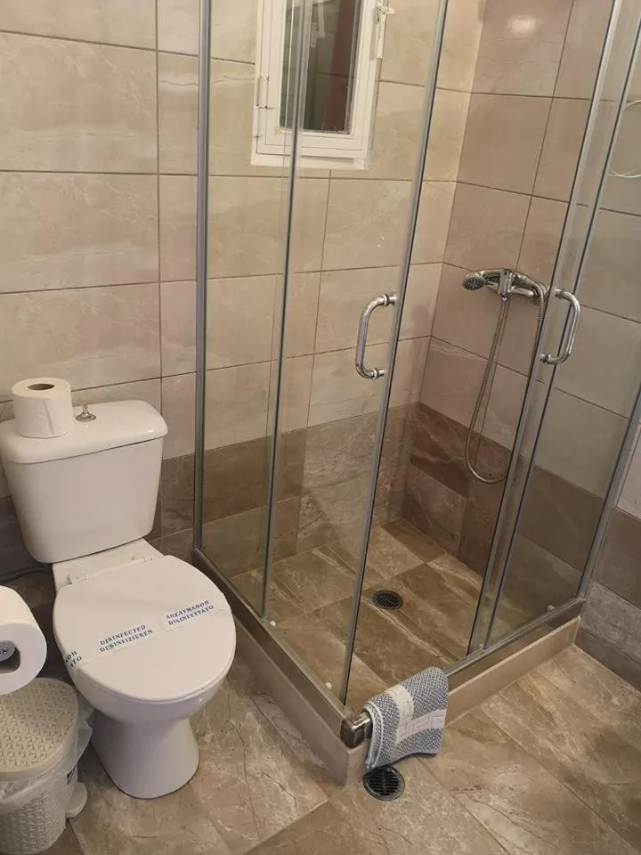 Shower in Mediterranean Blue