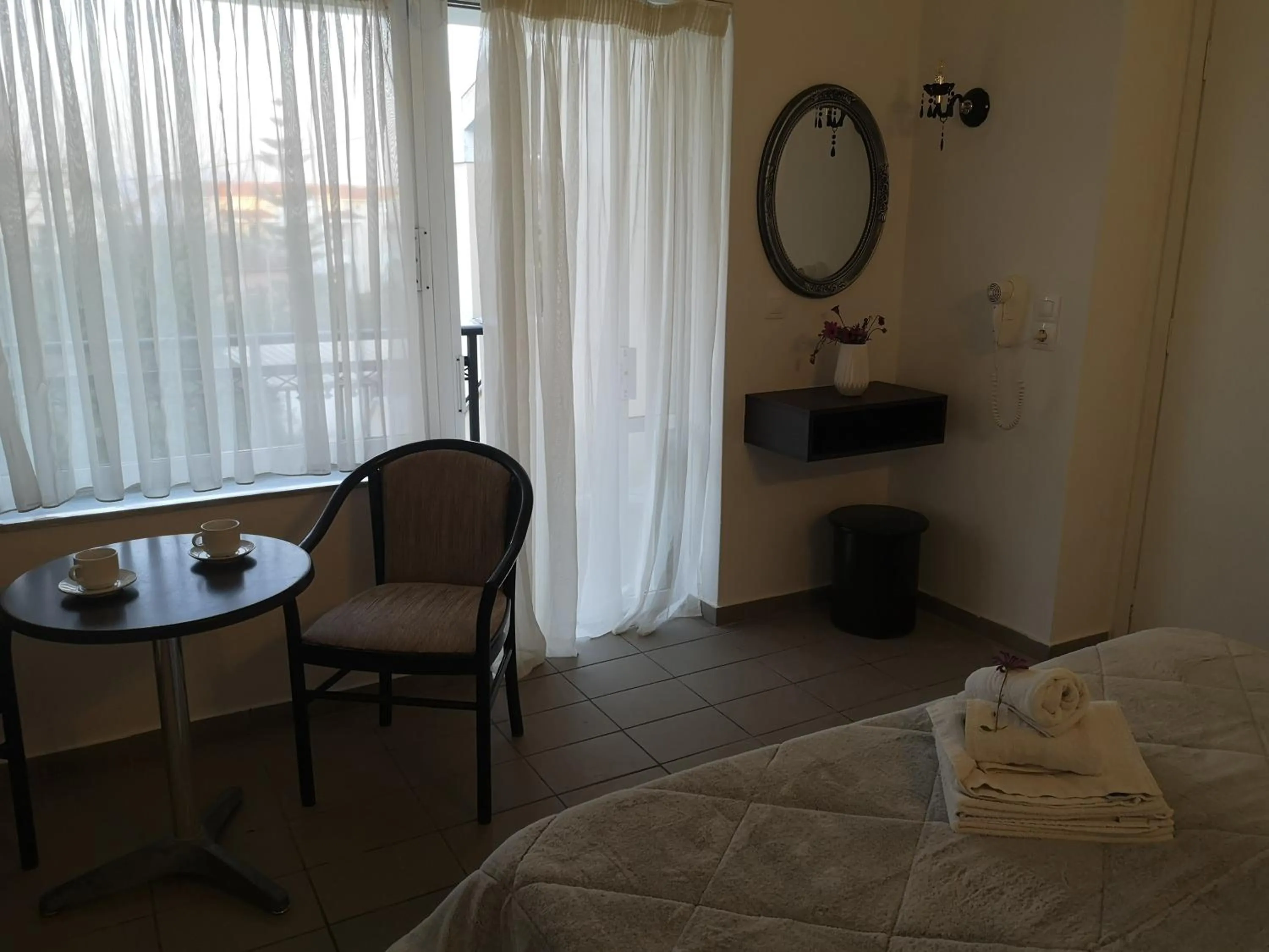 Seating area, Bed in Mediterranean Blue