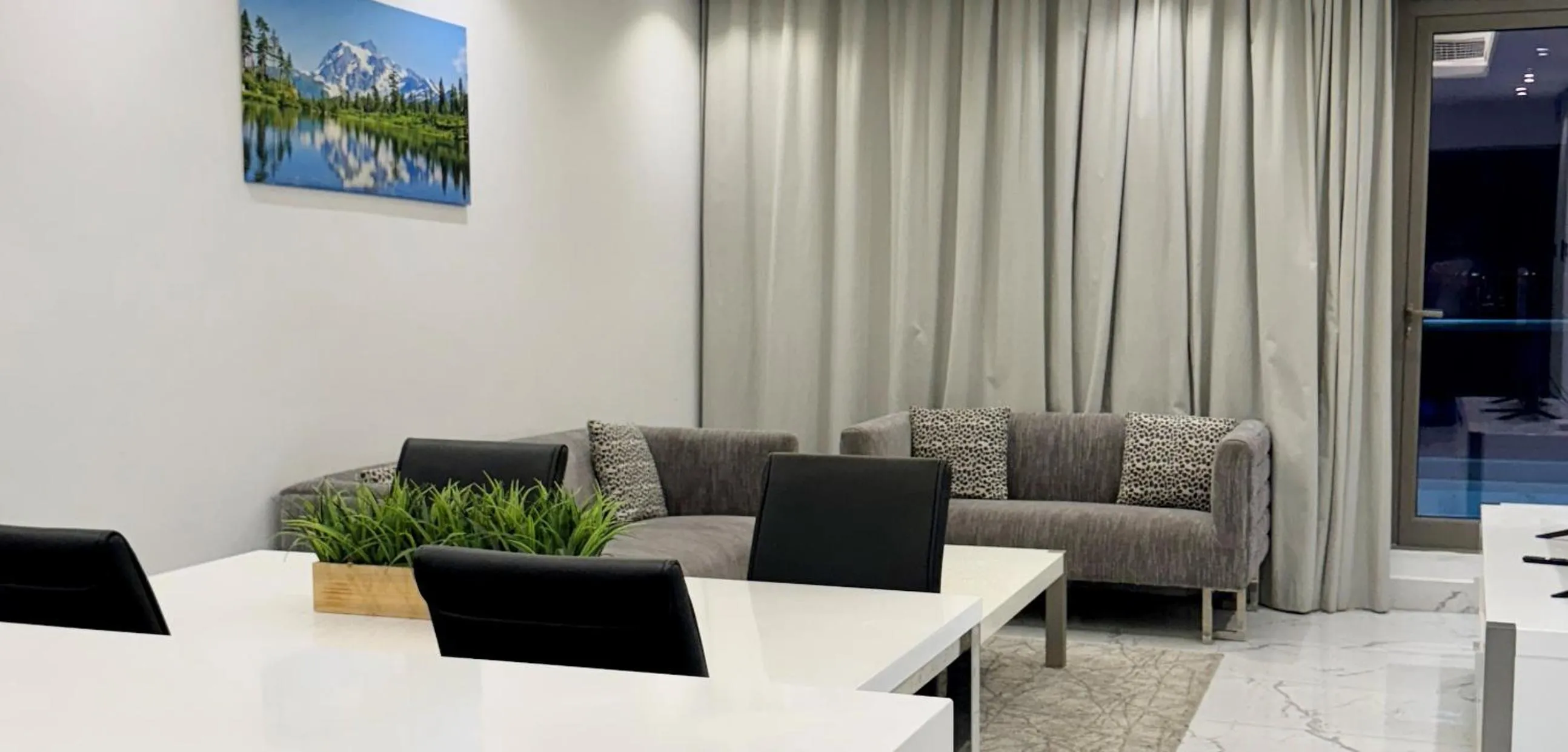 Seating area in Al Safwa One