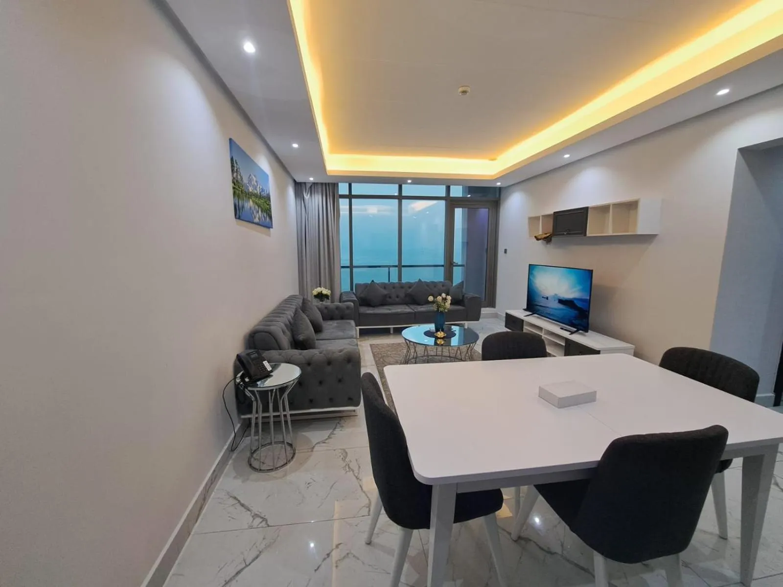 Seating area in Al Safwa One