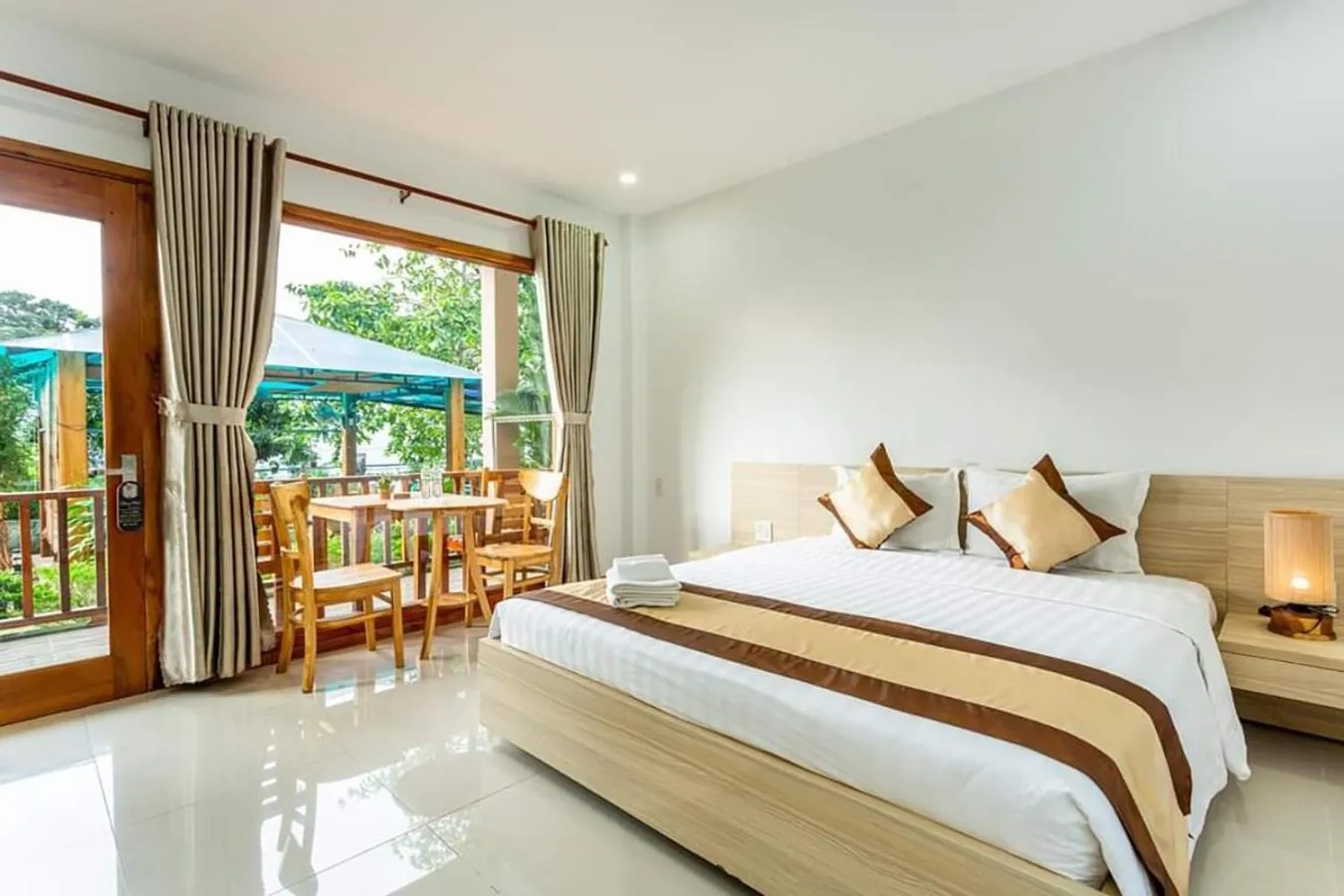 Bed in Mộc Lam Bungalow Phú Quốc