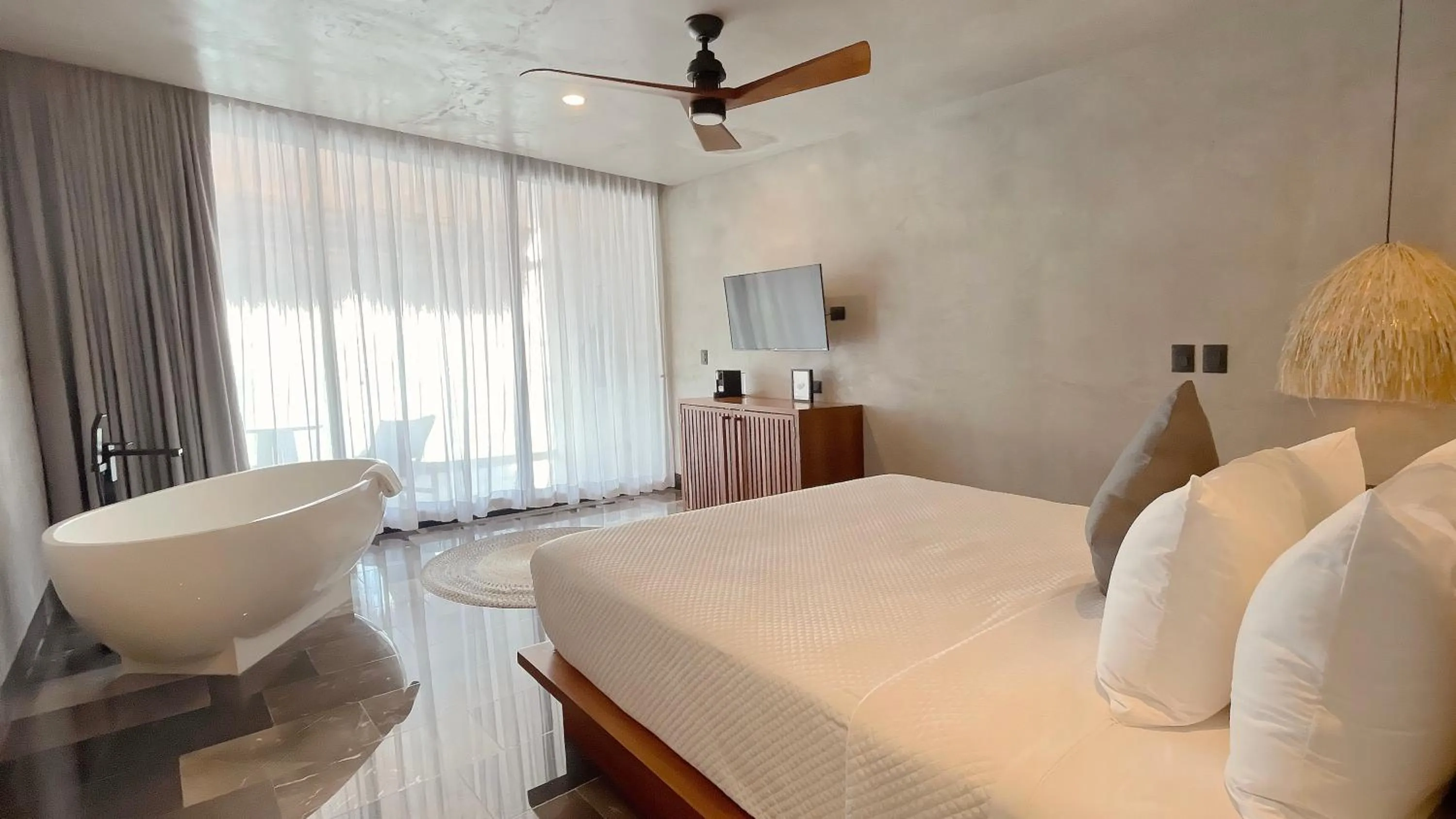 Bed in Hotel Amainah Bacalar Adults Only