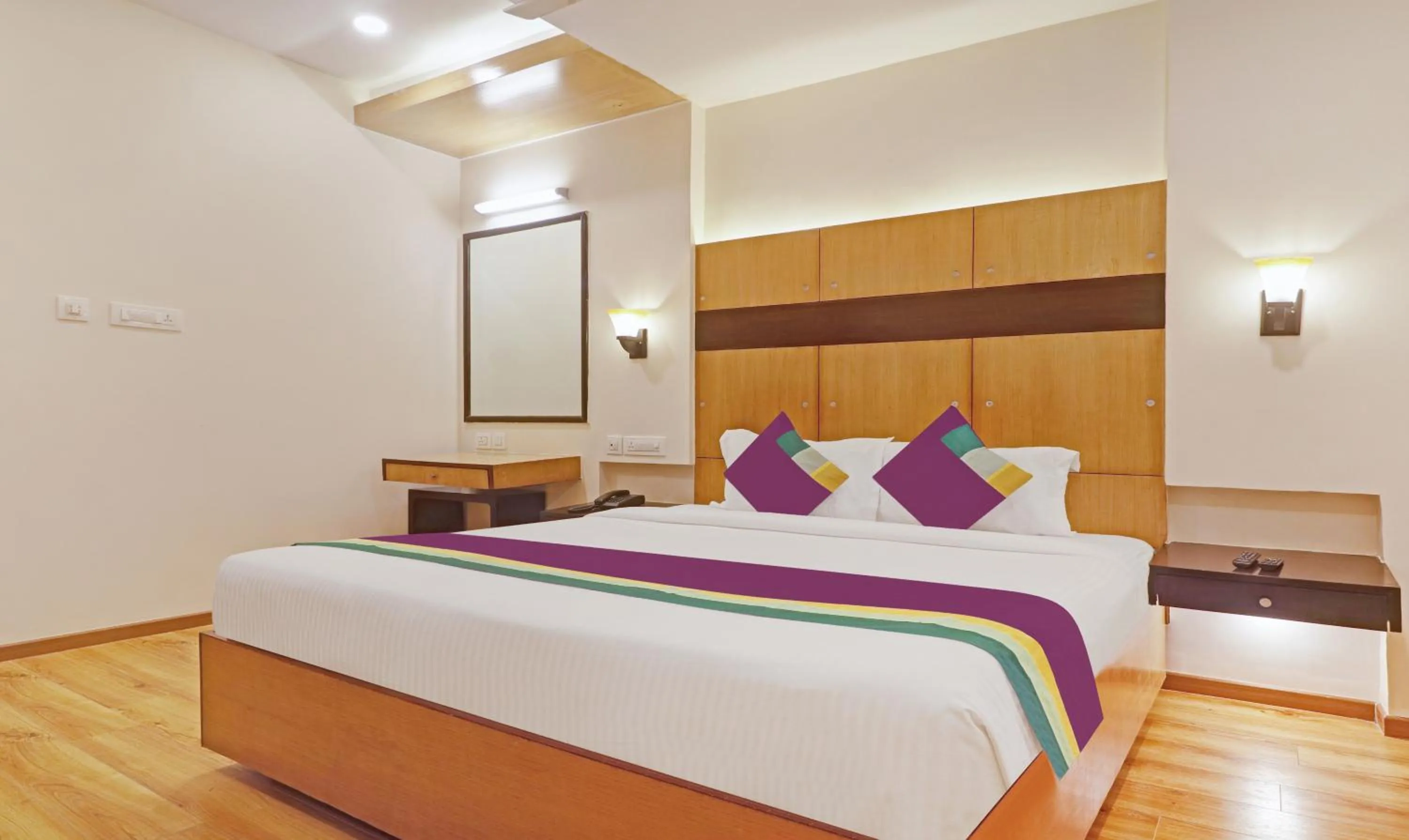 Bedroom, Bed in Treebo Premium Seven Lake View