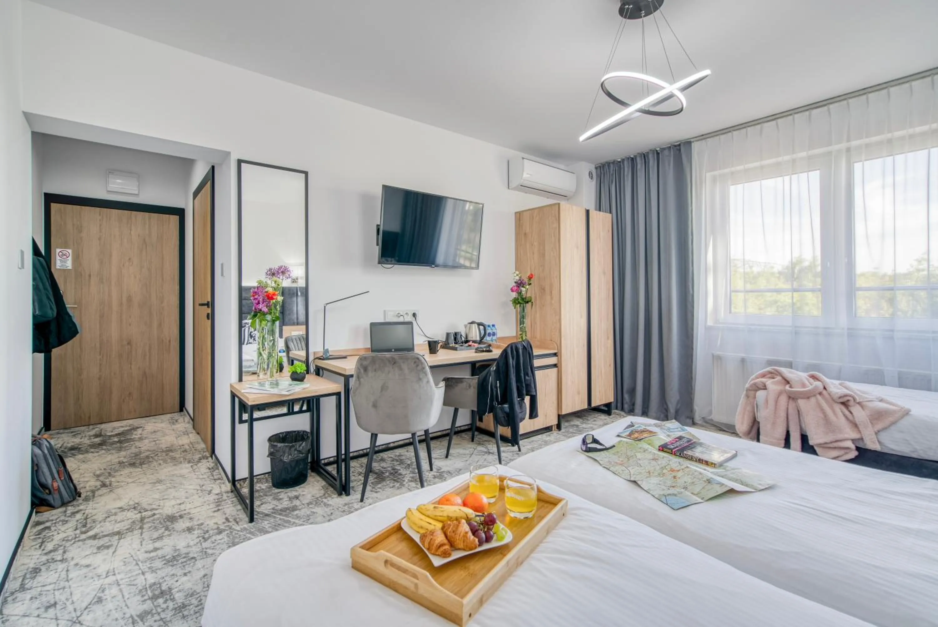 Bed in Acodomo Apartamenty