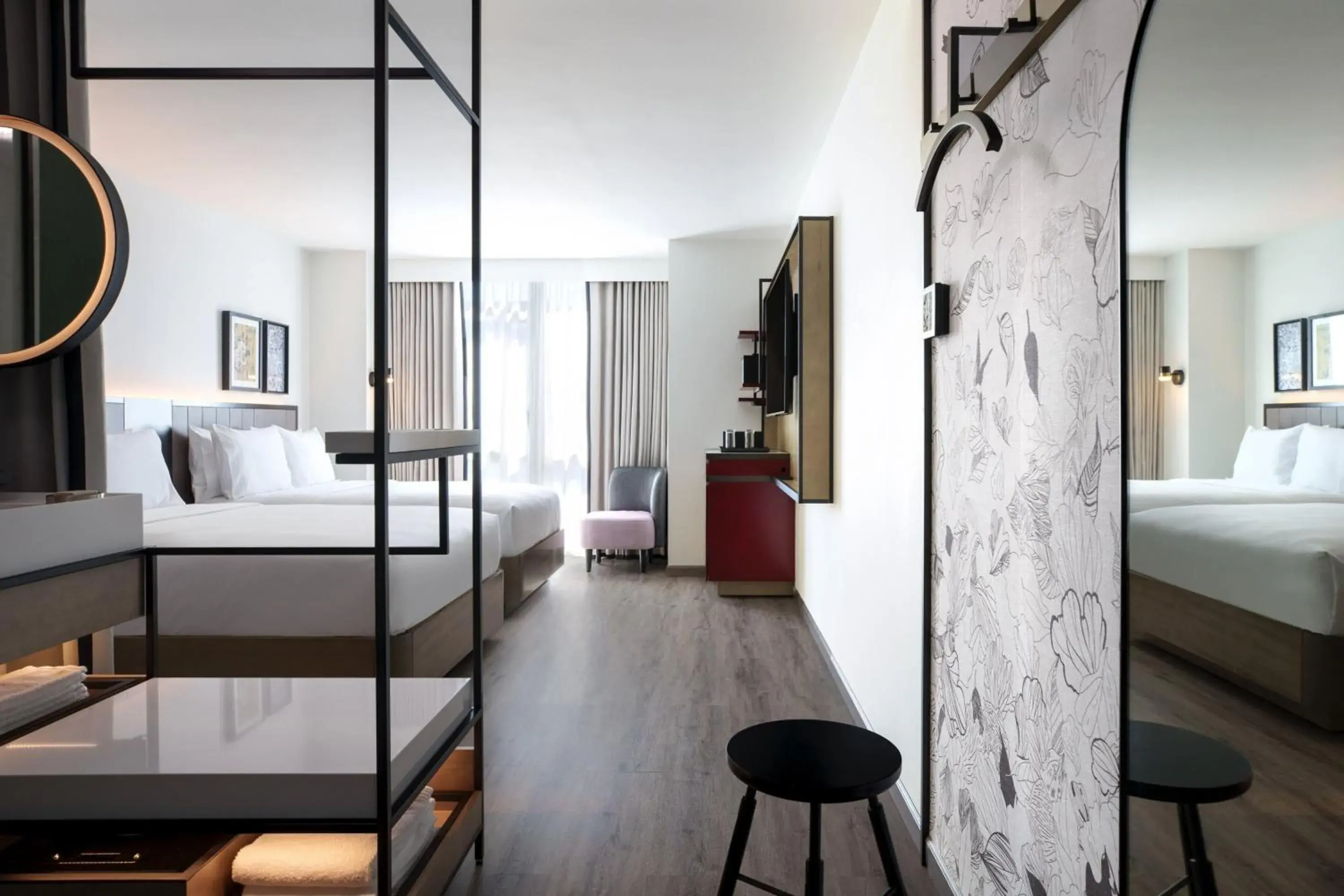 Standard Double Room with Two Double Beds in Renaissance New York Flushing Hotel at Tangram Standard Double Room with Two Double Beds in Renaissance New York Flushing Hotel at Tangram