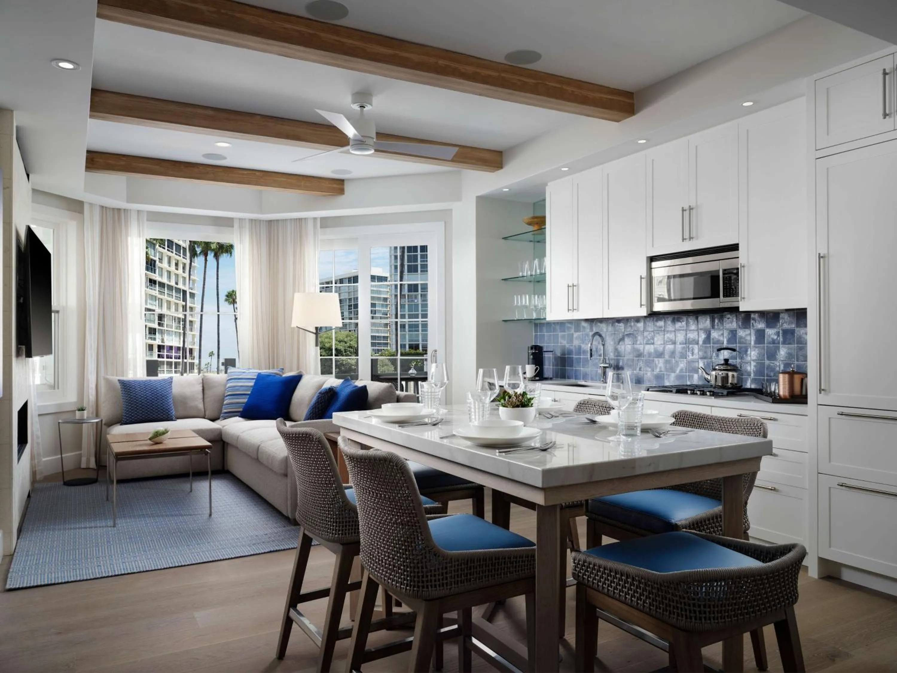 Living room in Shore House at The Del, LXR Hotels & Resorts