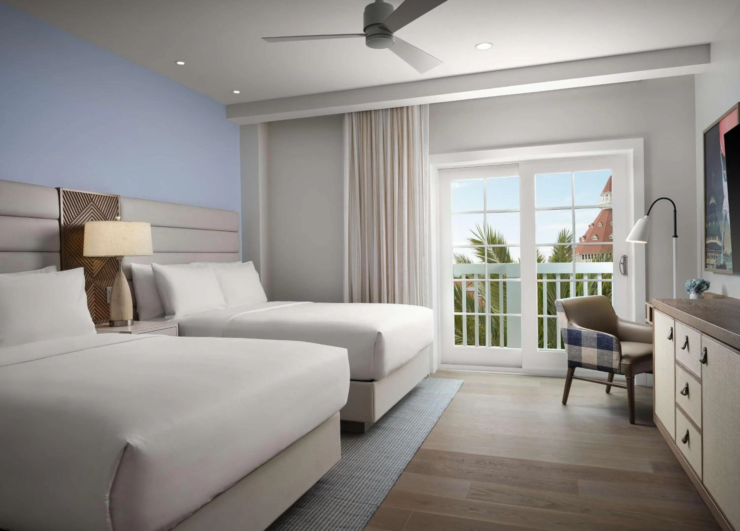 Bed in Shore House at The Del, LXR Hotels & Resorts