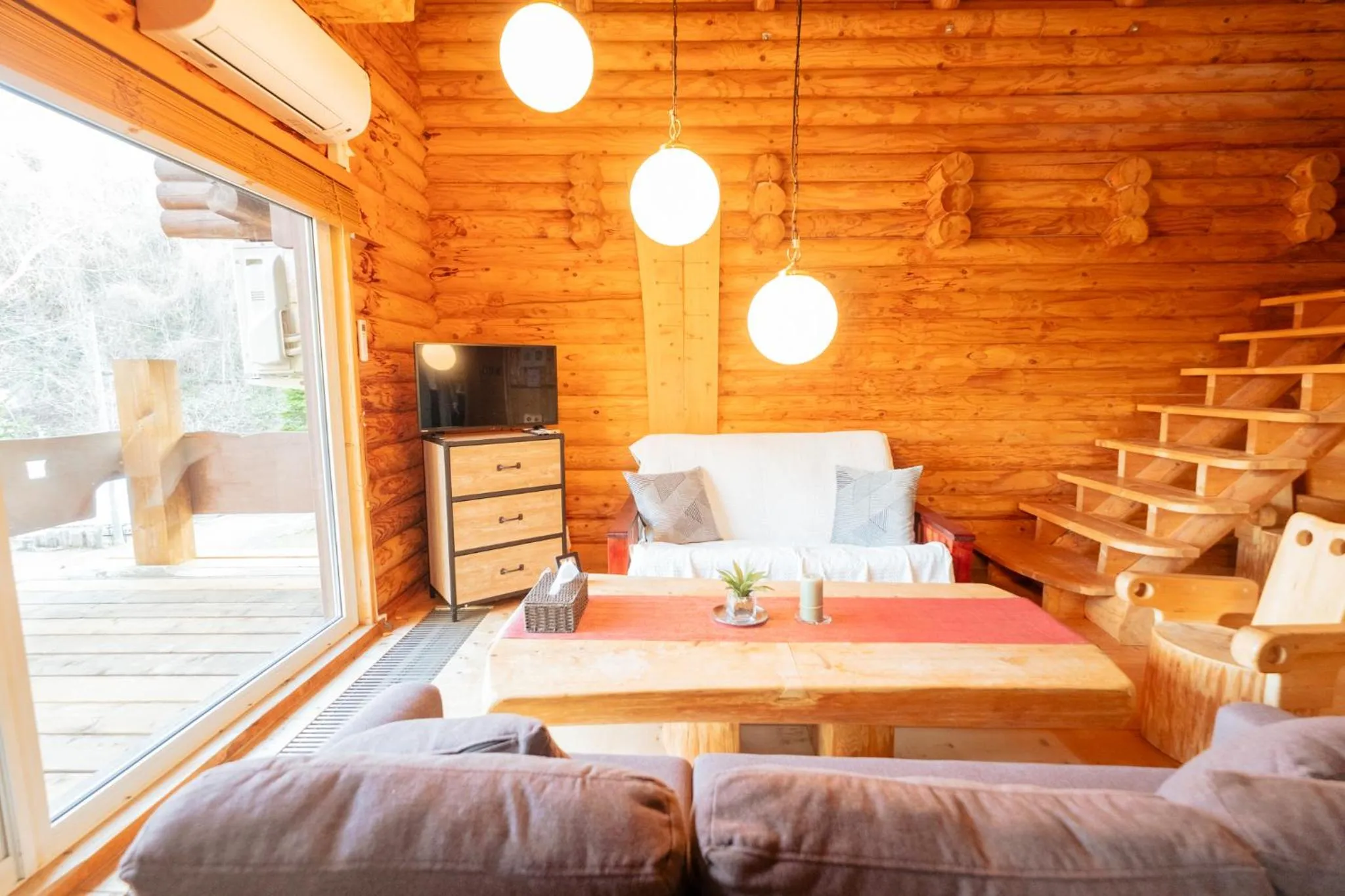 Living room in Lake Toya Hillside House