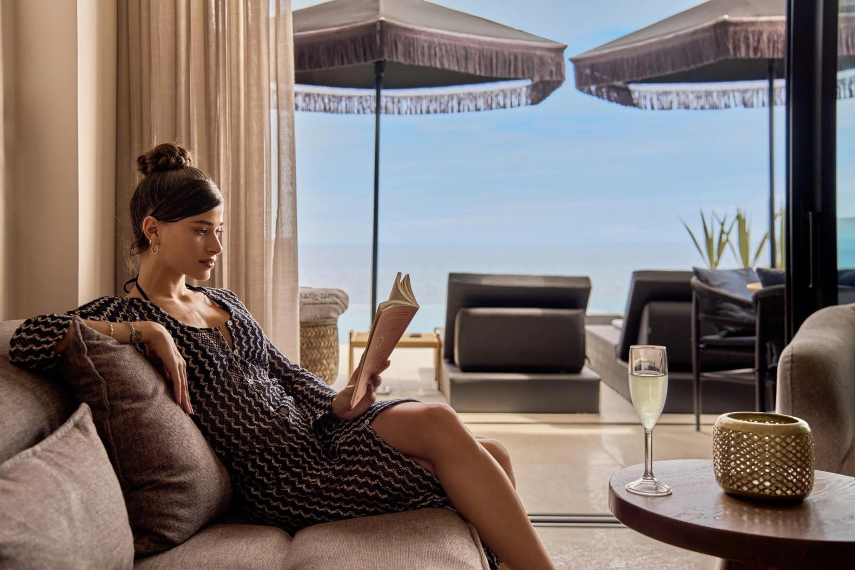 Living room in SEA ZANTE Luxury Beachfront Retreat