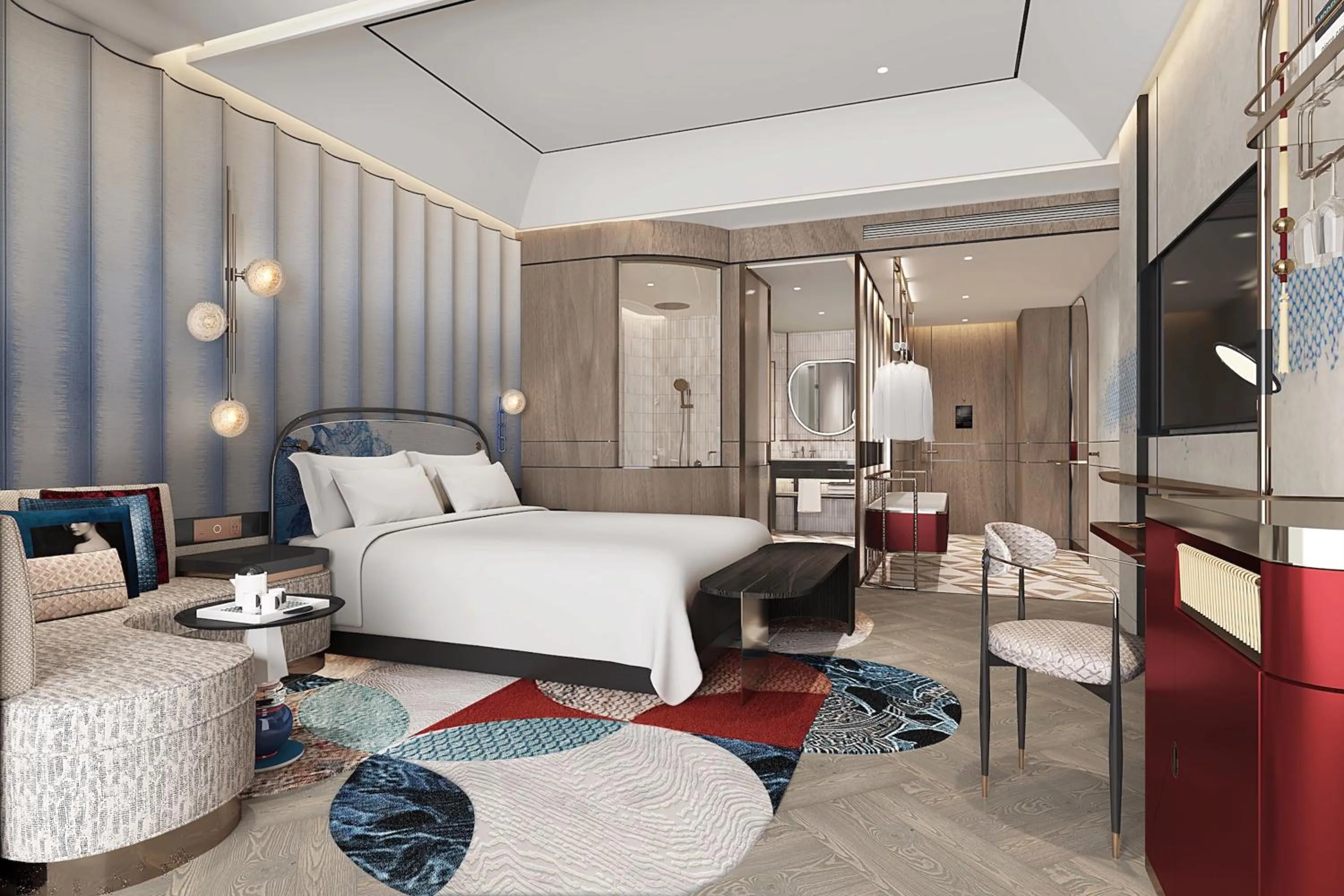 Photo of the whole room, Bed in Hotel Indigo Xiamen Haicang by IHG