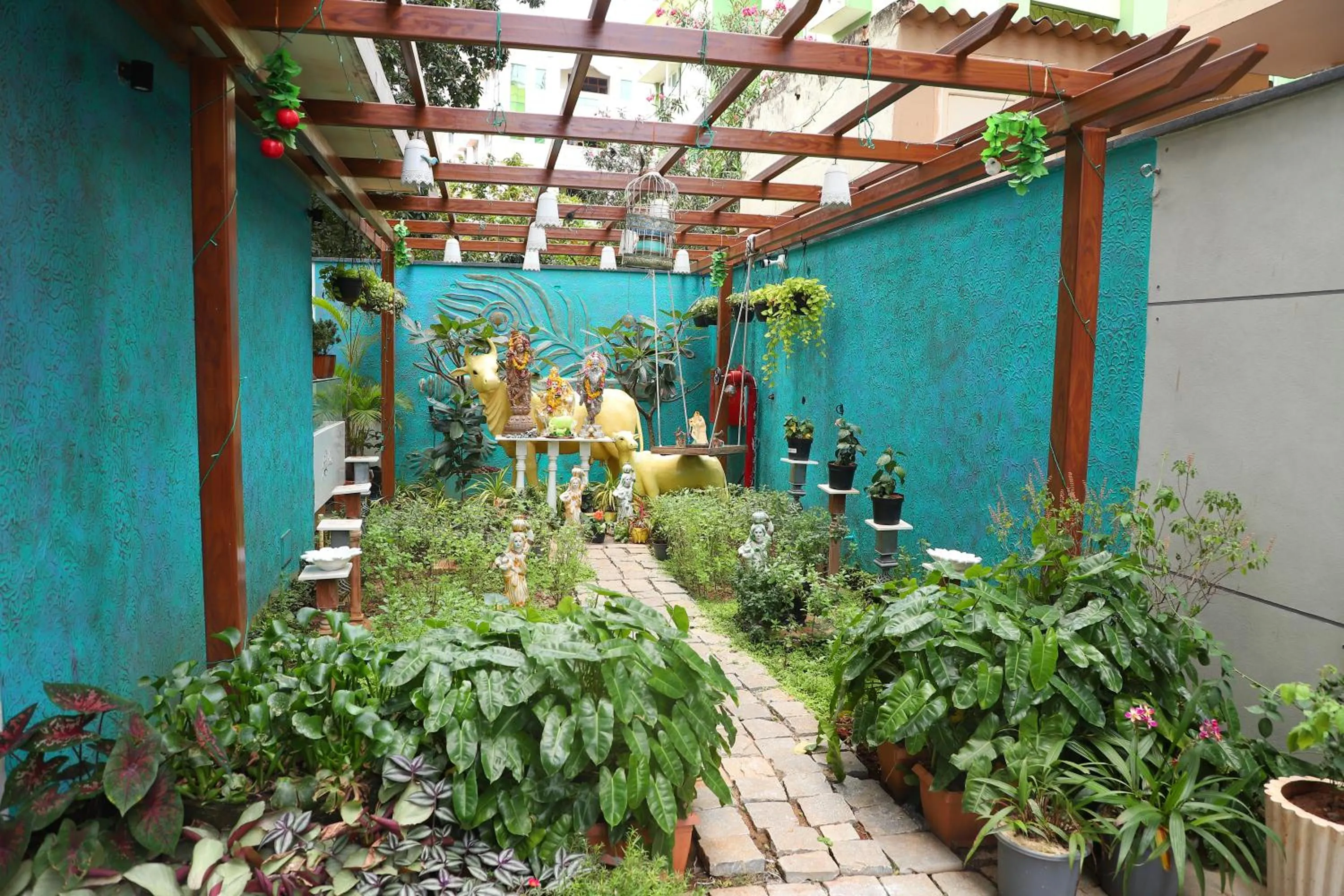 Garden view in Waltair Abode