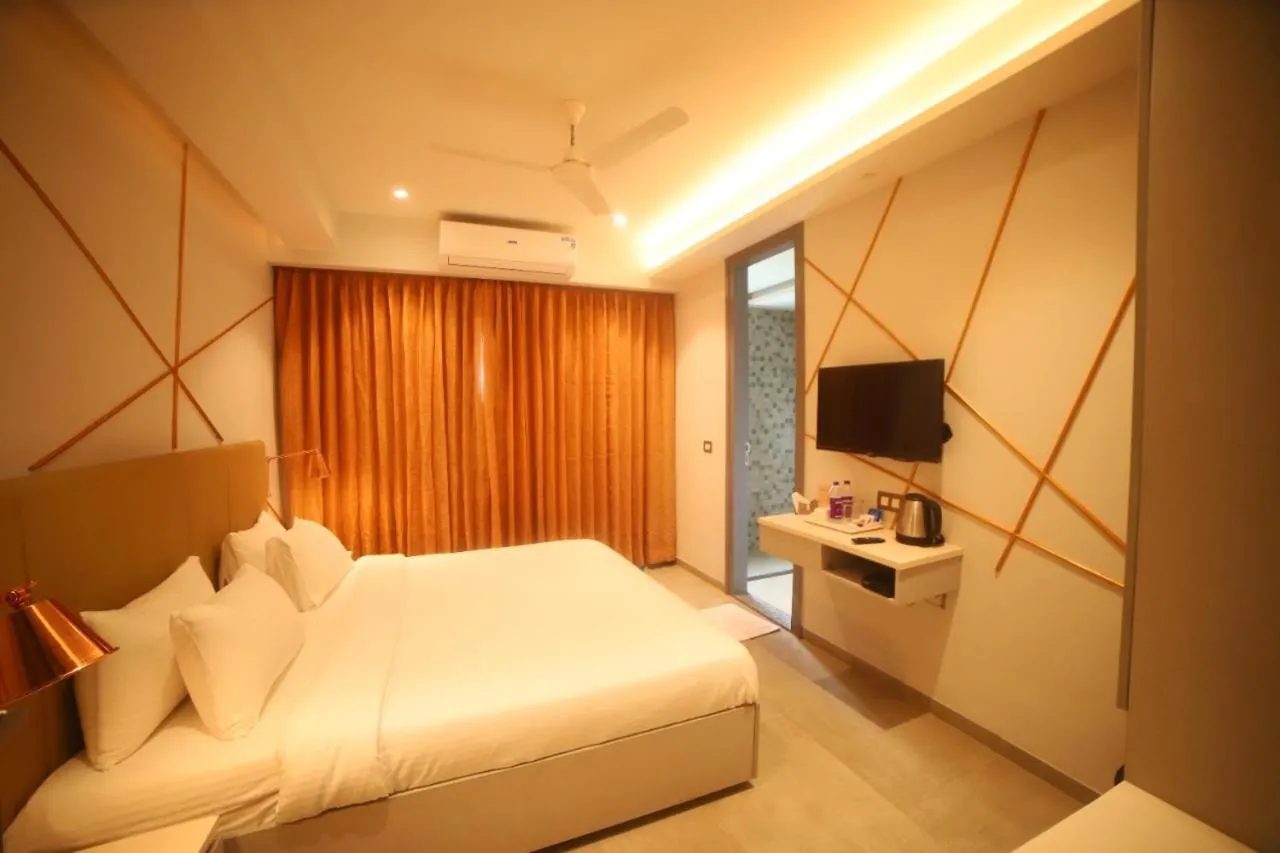 Bedroom, Bed in Waltair Abode