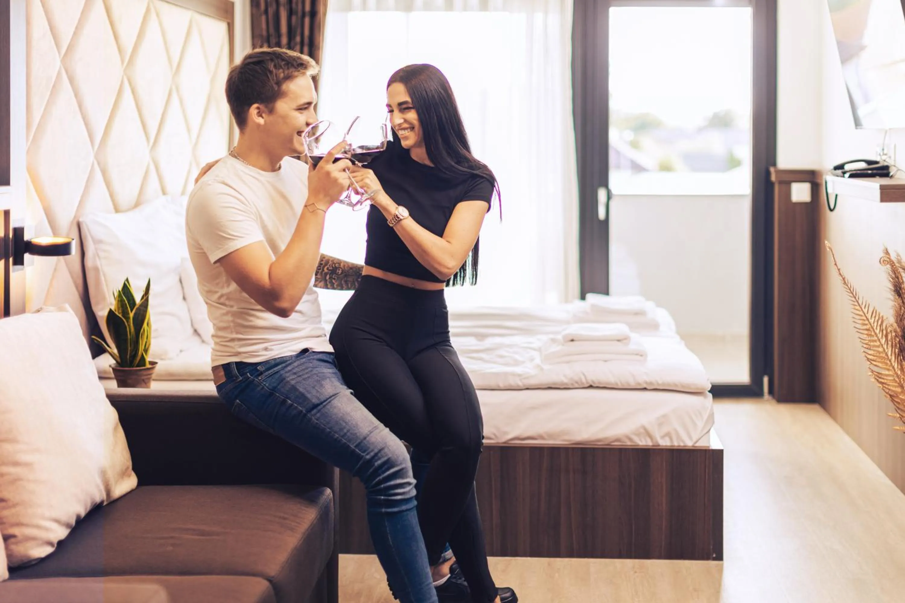 People, Bed in Park Hotel Bük-Bükfürdő