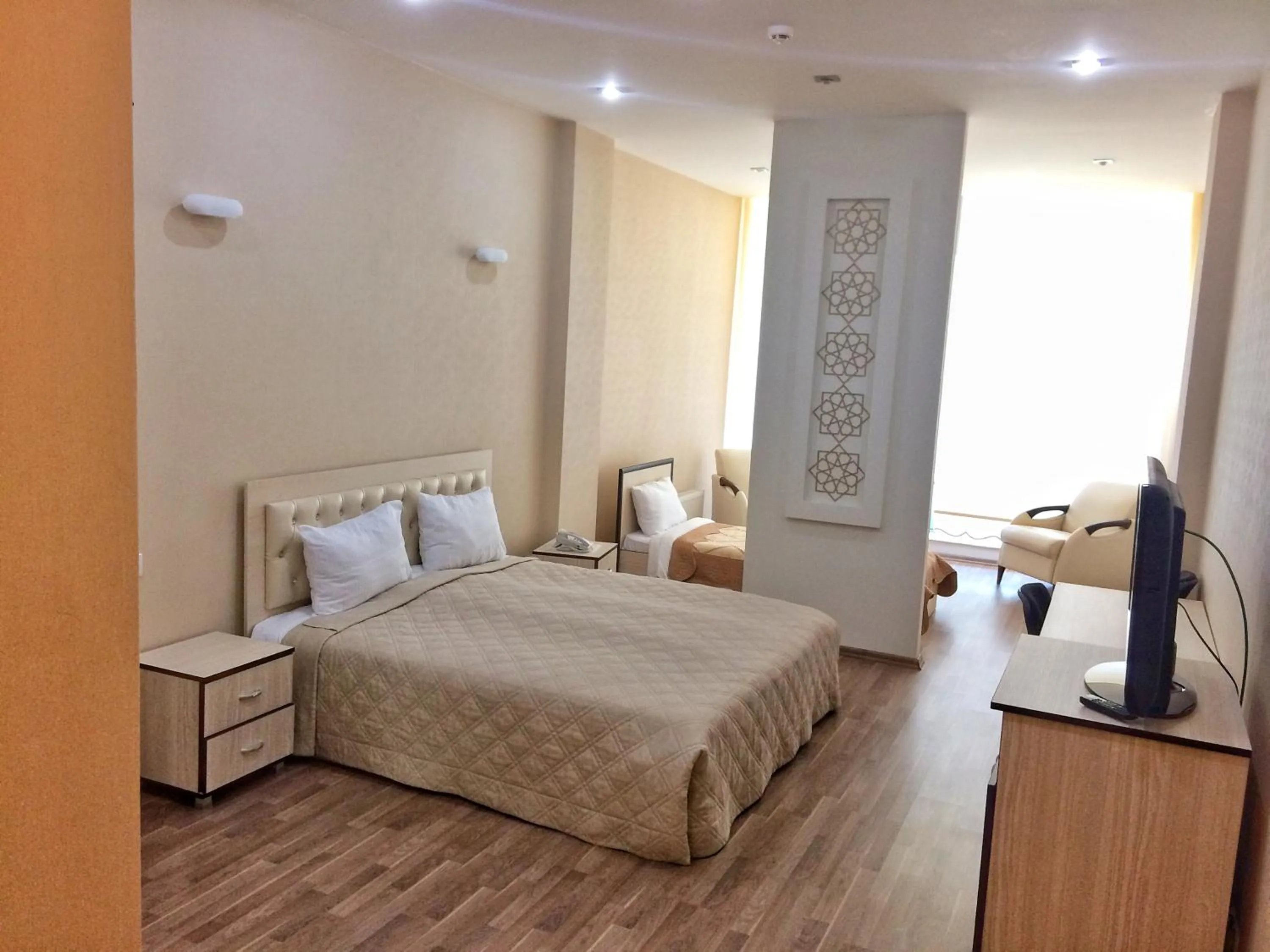 Bed in Chukhur Gabala Museum Hotel