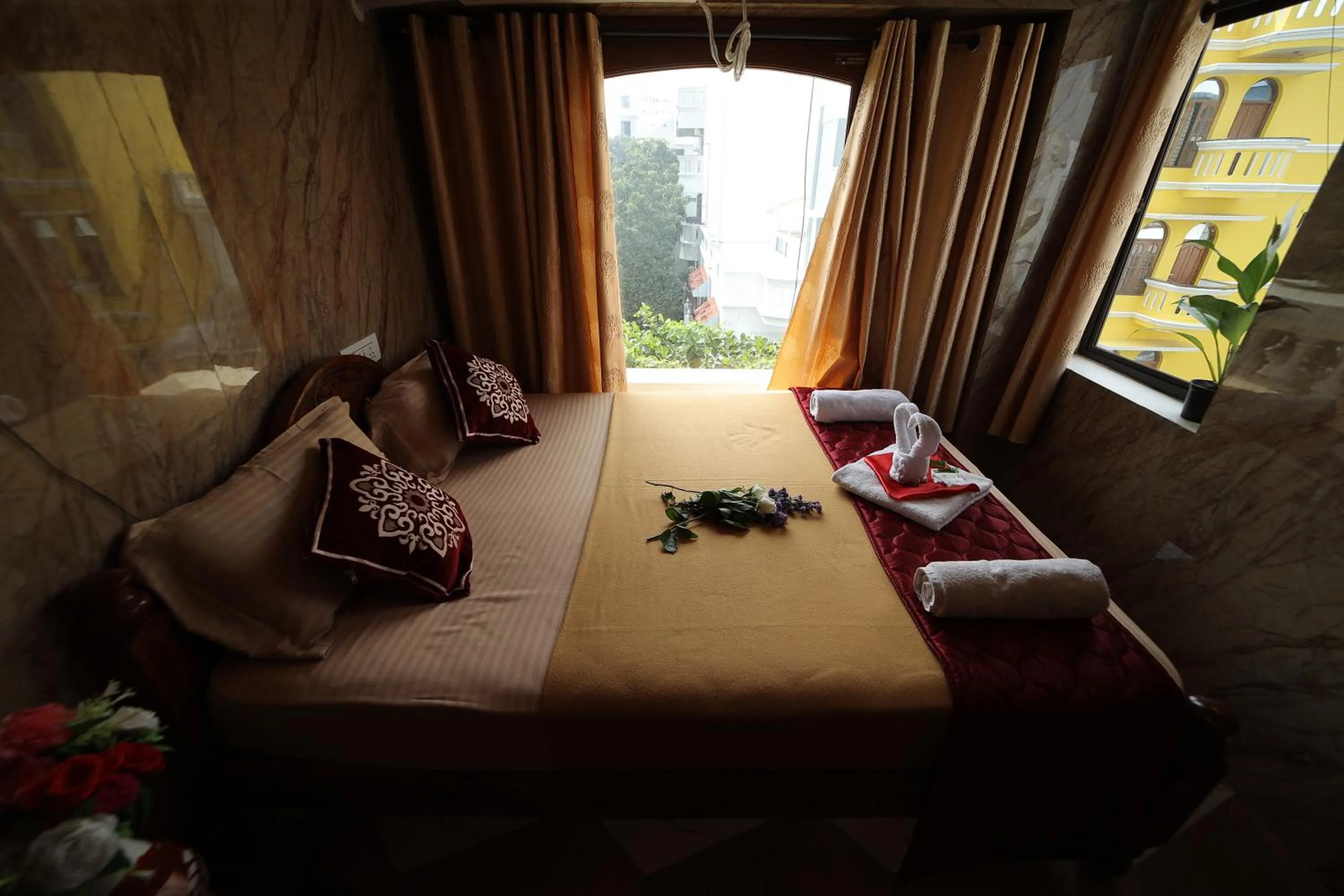 View (from property/room), Bed in French Breeze Residency