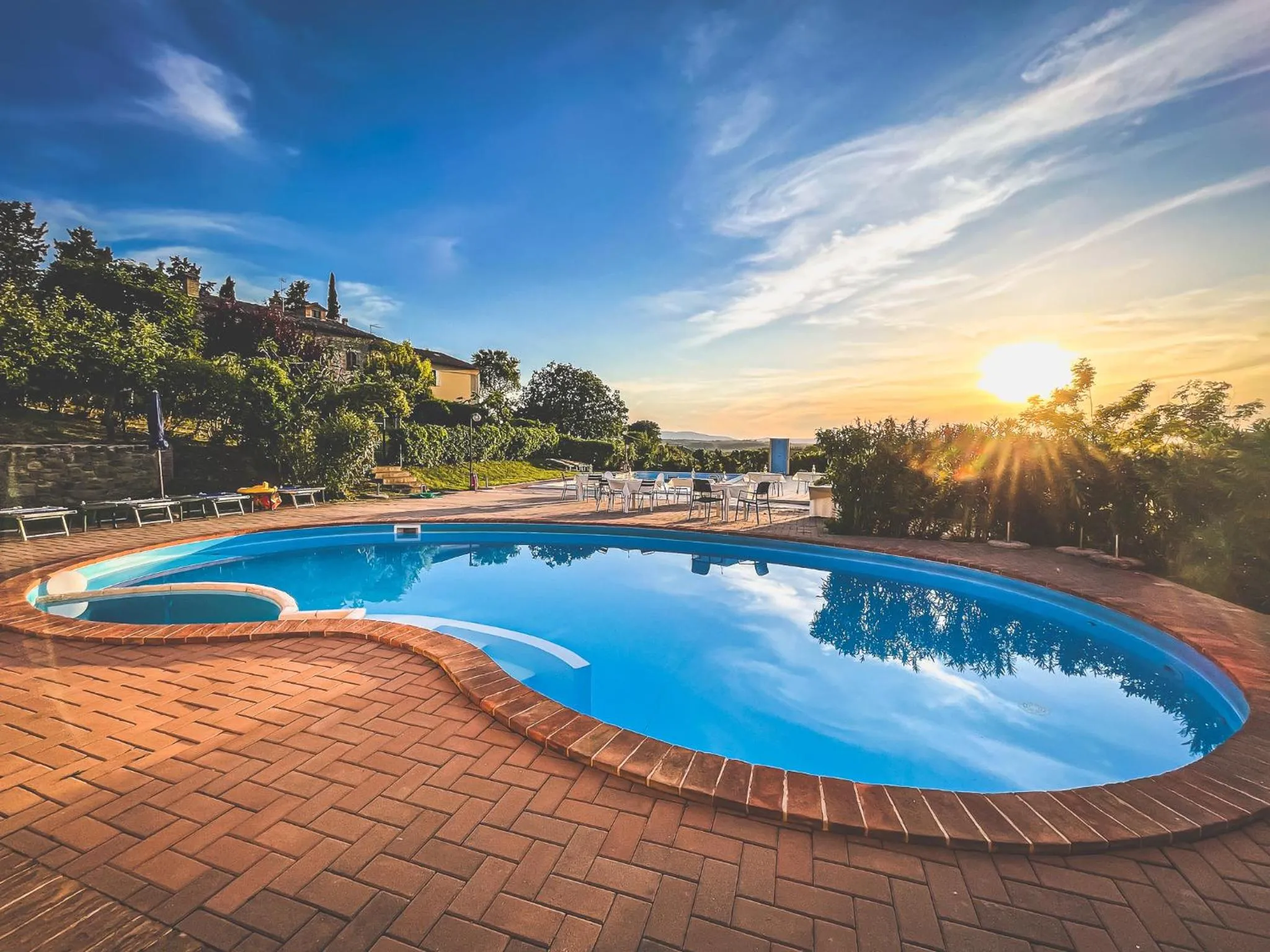 Pool view in Agriturismo Tenuta Badia