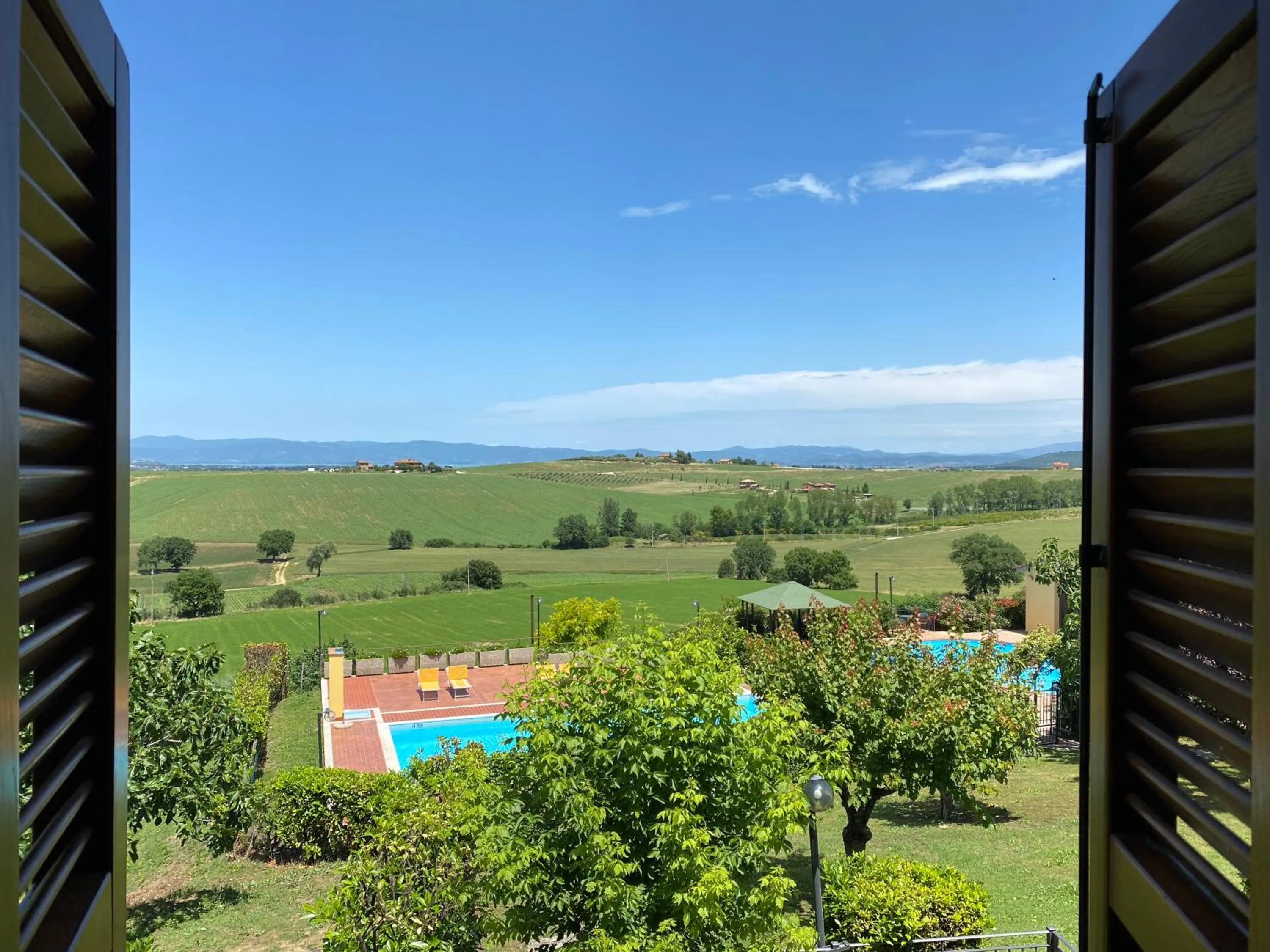 Pool view in Agriturismo Tenuta Badia