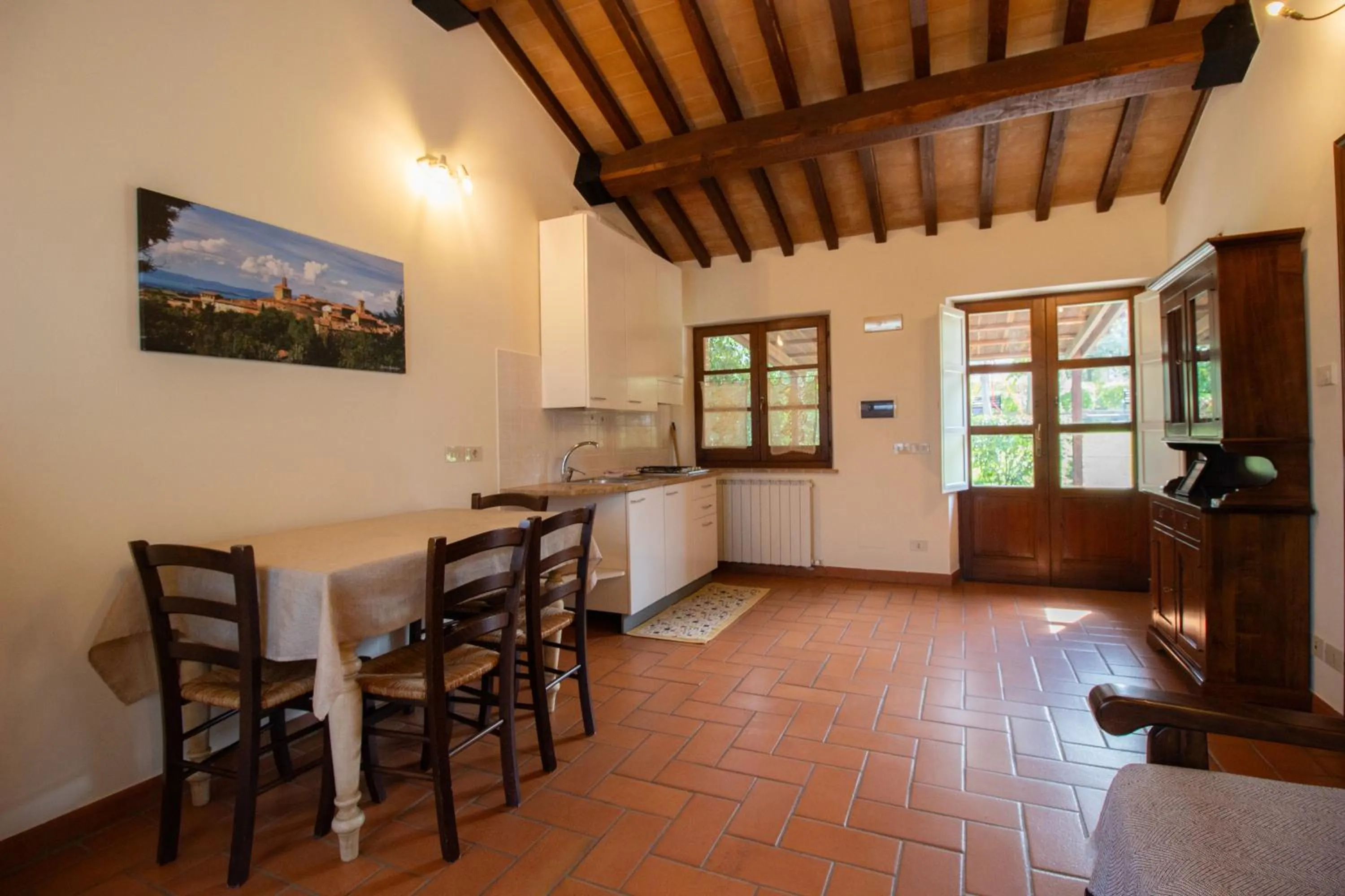 Kitchen or kitchenette in Agriturismo Tenuta Badia