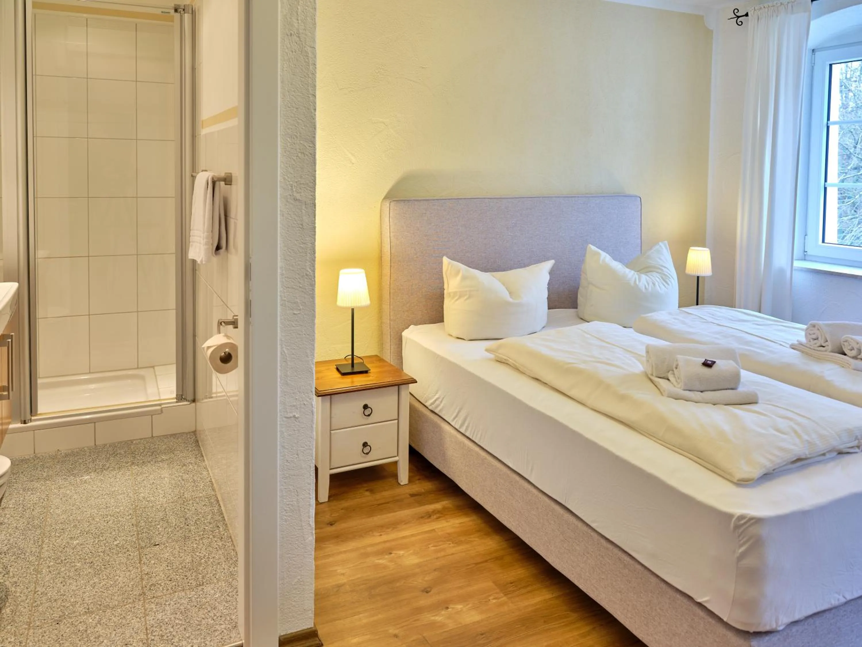 Bathroom, Bed in AquaQuell Bad Pilzweg