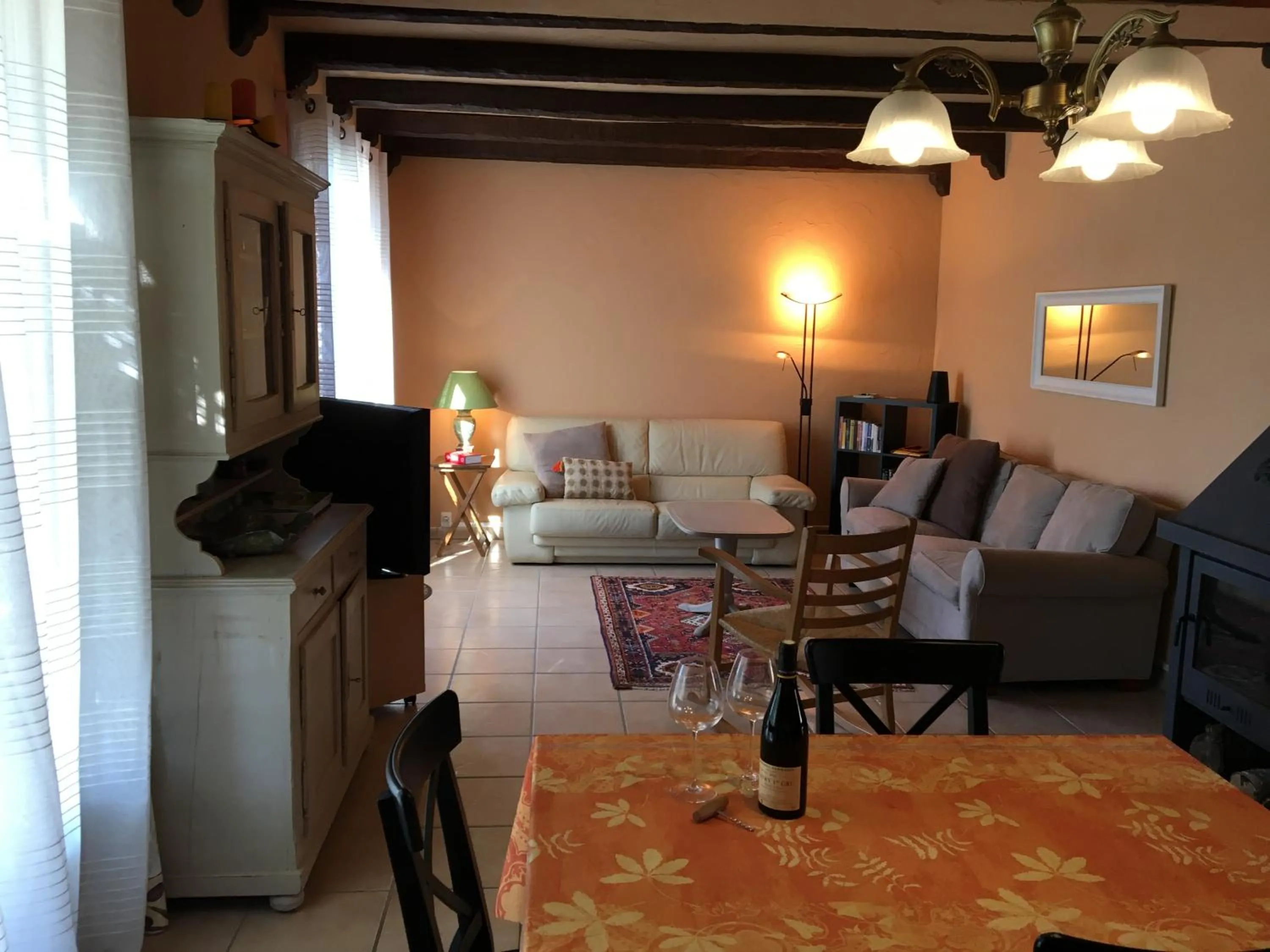 Seating area in Calme au Canal de Centre