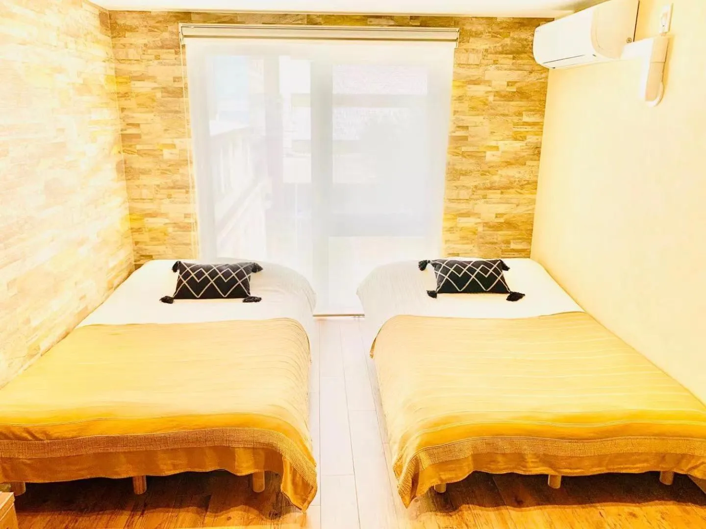 Decorative detail, Bed in TIME SHARING STAY Ikebukuro